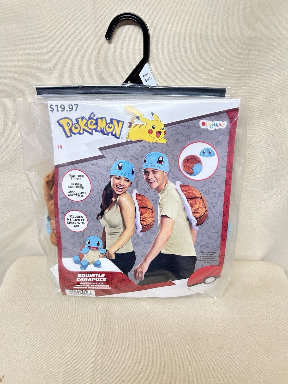 Pokemon Squirtle Adult Costume Accessory Kit Disguise 90299 Headpiece Shell NEW