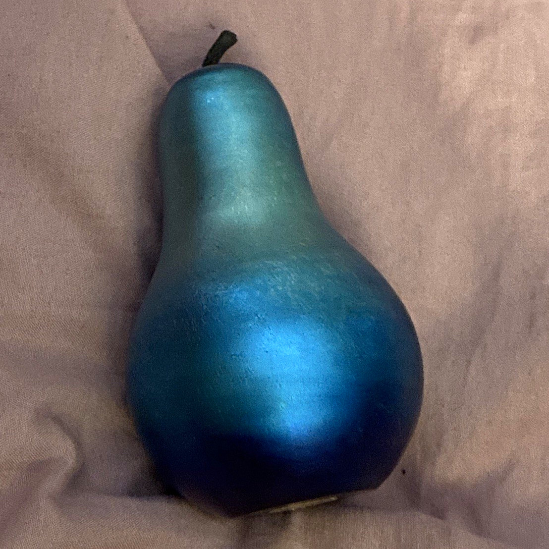 Vintage Grant Randolph Studios Iridescent Blue Pear