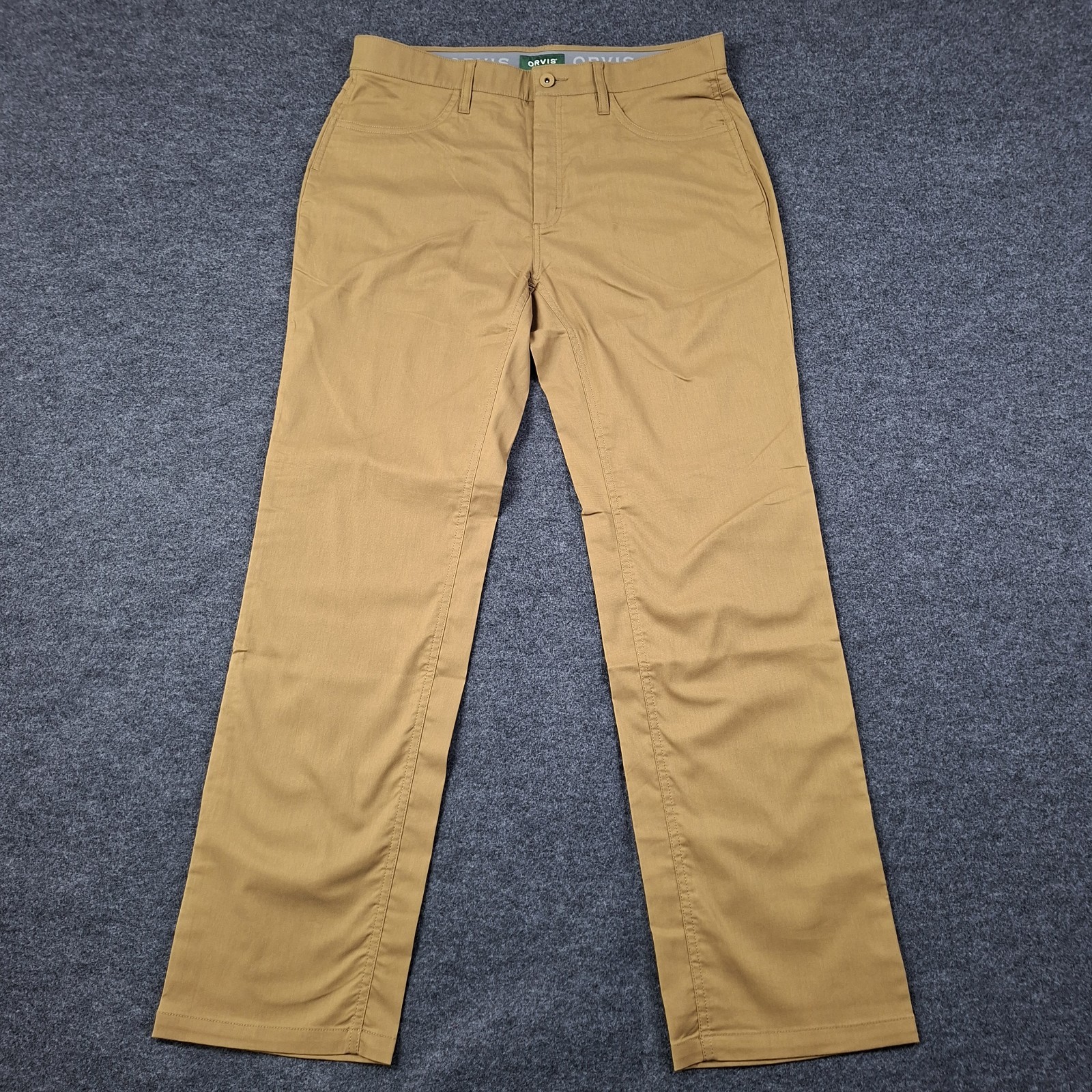 NEW Orvis Pants Men 34x32 Field Khaki Out Of Office 5 Pocket Twill Stretch Chino