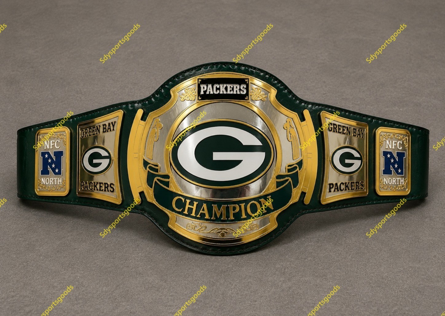Custom Green Bay Packers Championship Belt Adult Size 2mm Brass