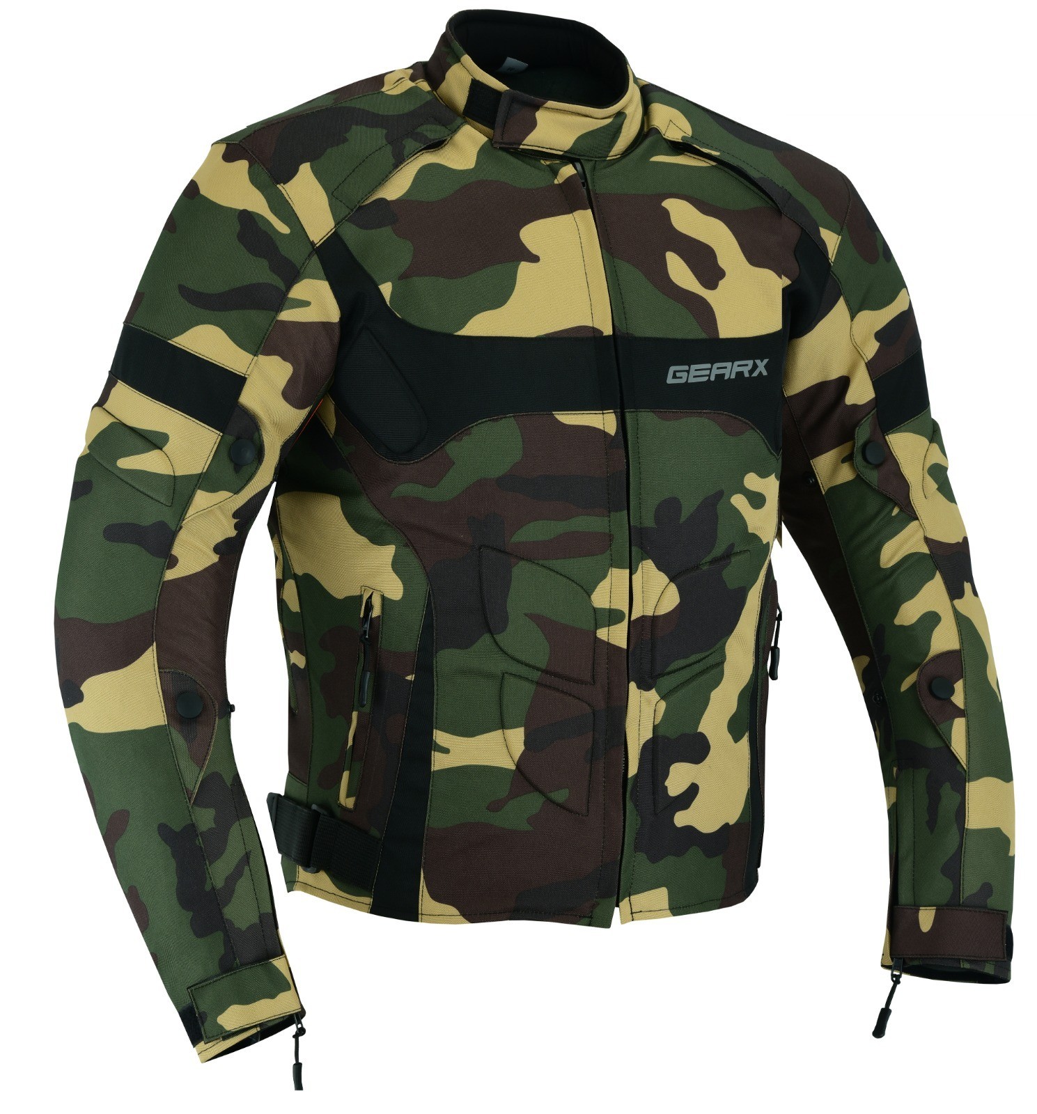 Men's Waterproof Motorbike Jacket CE Armor–All-Weather Protective Coat for Bike
