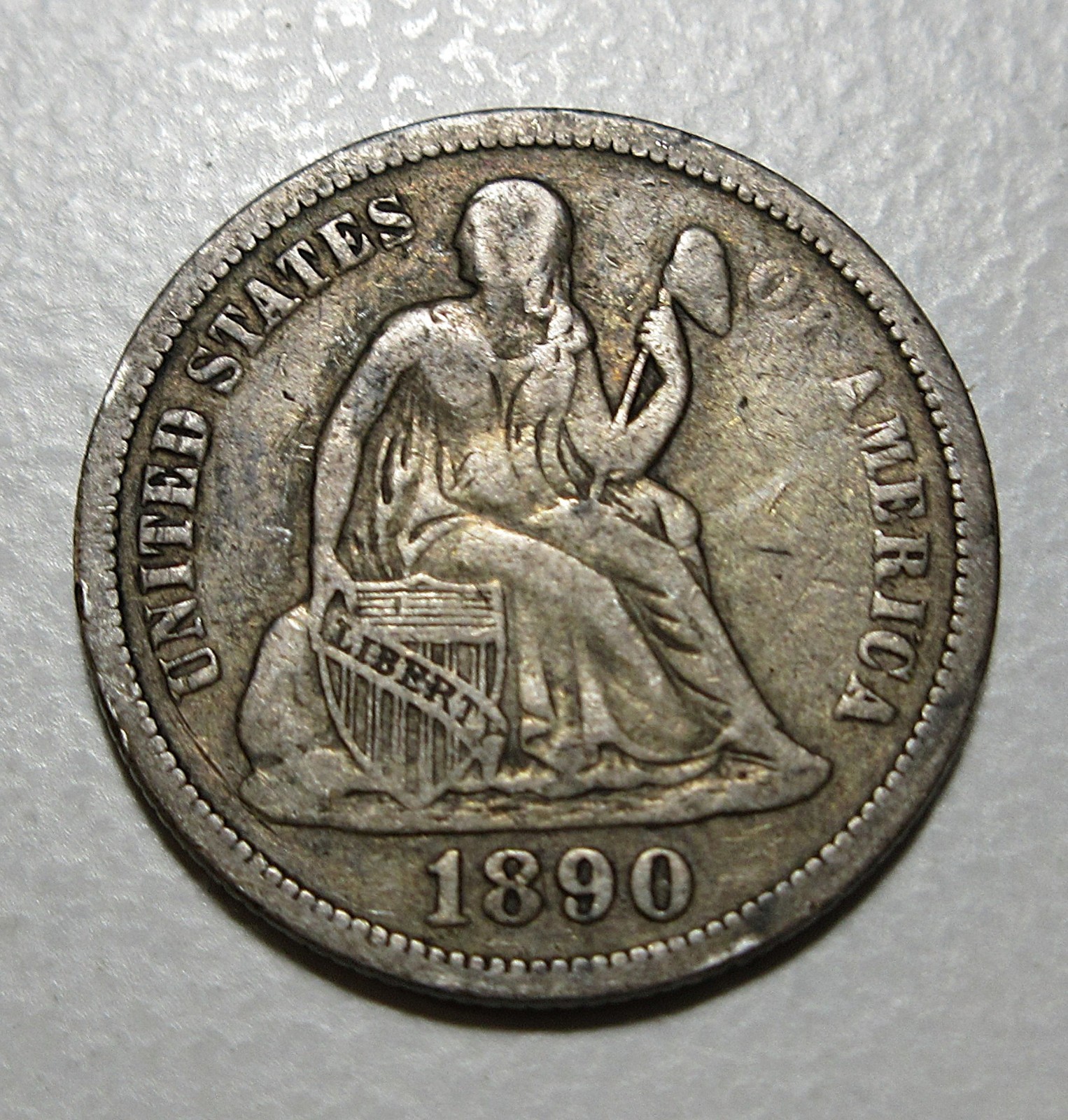 1890 Seated Liberty Dime Lot#790