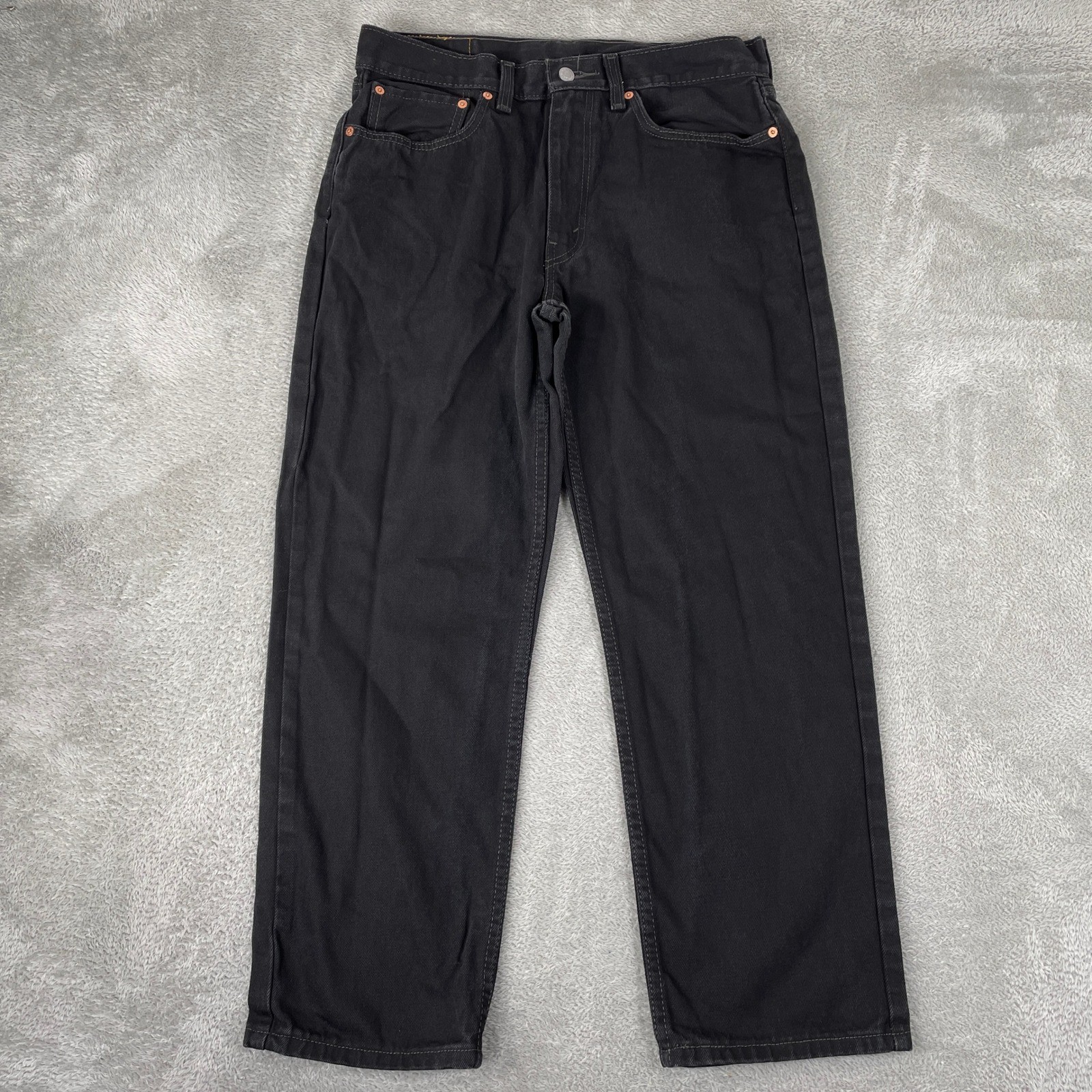 Levi\'s 550 Jeans Mens 34x29 Black Relaxed Fit Tapered Denim