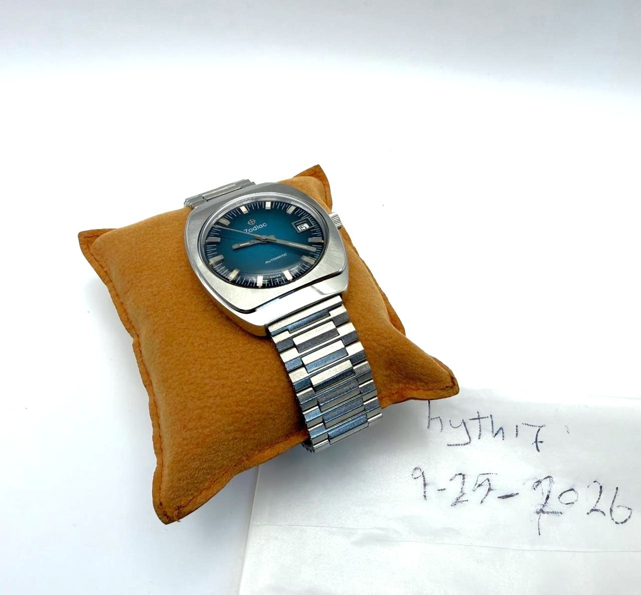 Zodiac 722-913 Automatic Men\'s Blue Dial Date Original Watch