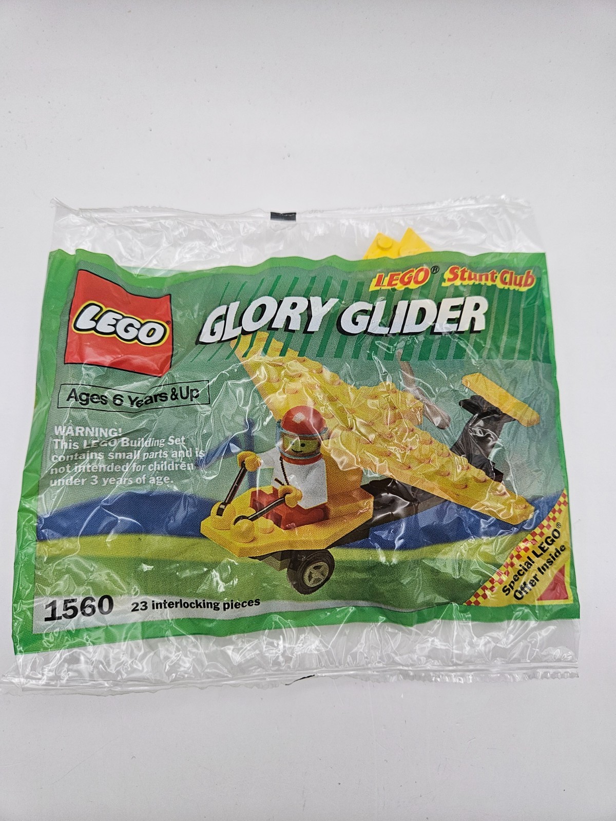 Vintage 1990 LEGO Glory Glider (#1560) polybag set, originally from Kellogg\'s