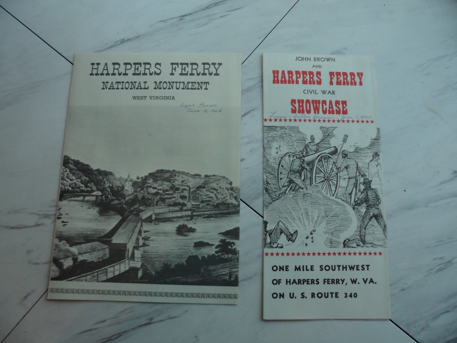 Harpers Ferry National Monument pamplets 1964 Harpers Ferry National Monument pamplets 1964