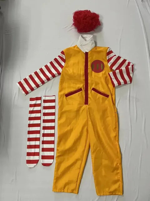 M Uncle/Clown* Cosplay Costume /Masquerade* Party *McDonald/Clown* Outfit Wig