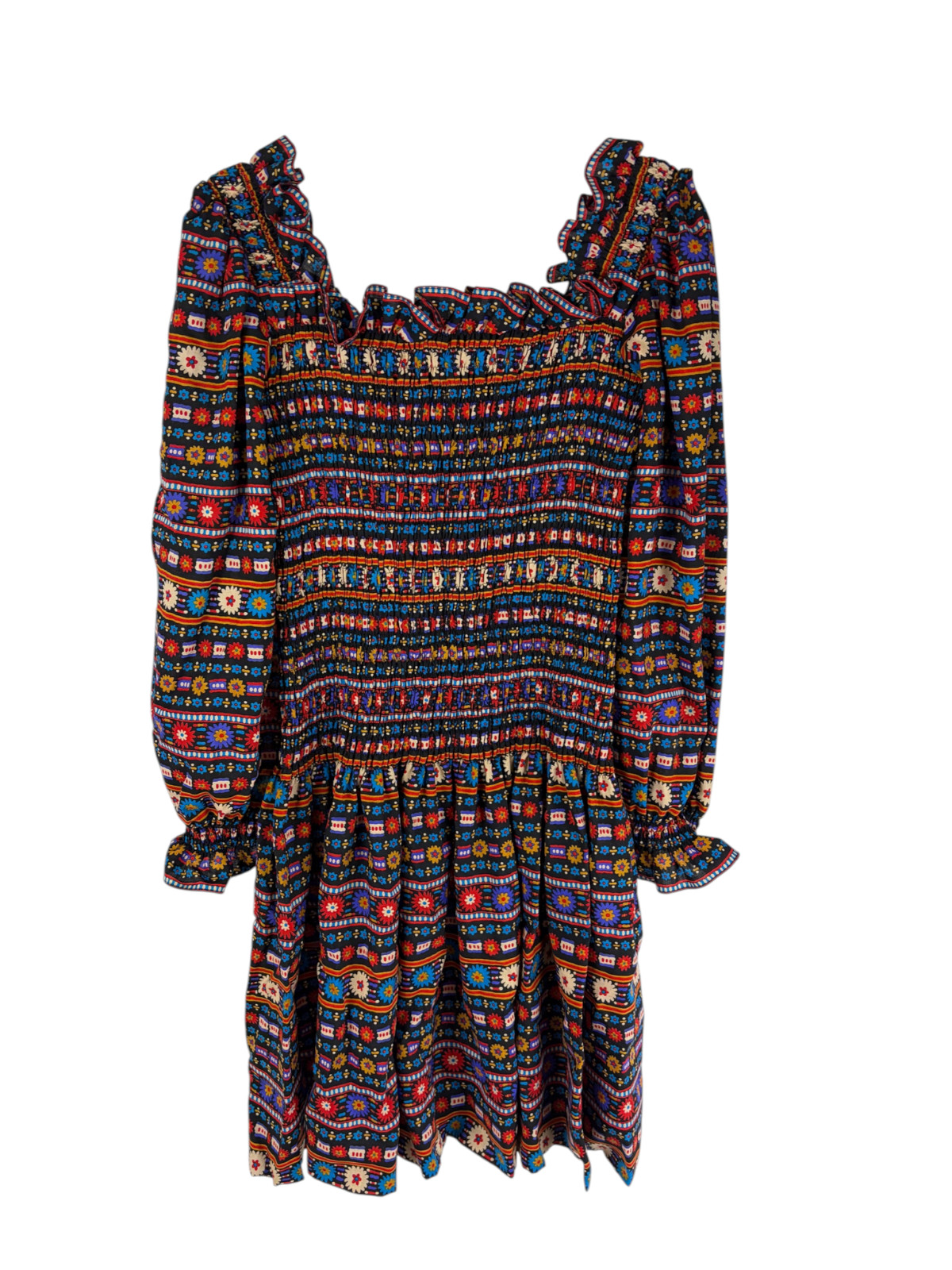 Yves Saint Laurent Rive Gauche Docuemnted Runway FW80 Peasant Dress