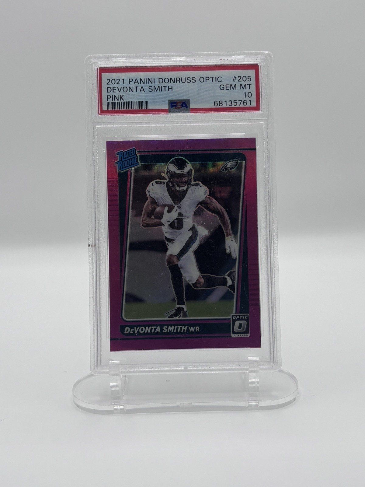 2021 Panini Donruss Optic Rated Rookie - DeVonta Smith [Pink] #205 PSA 10