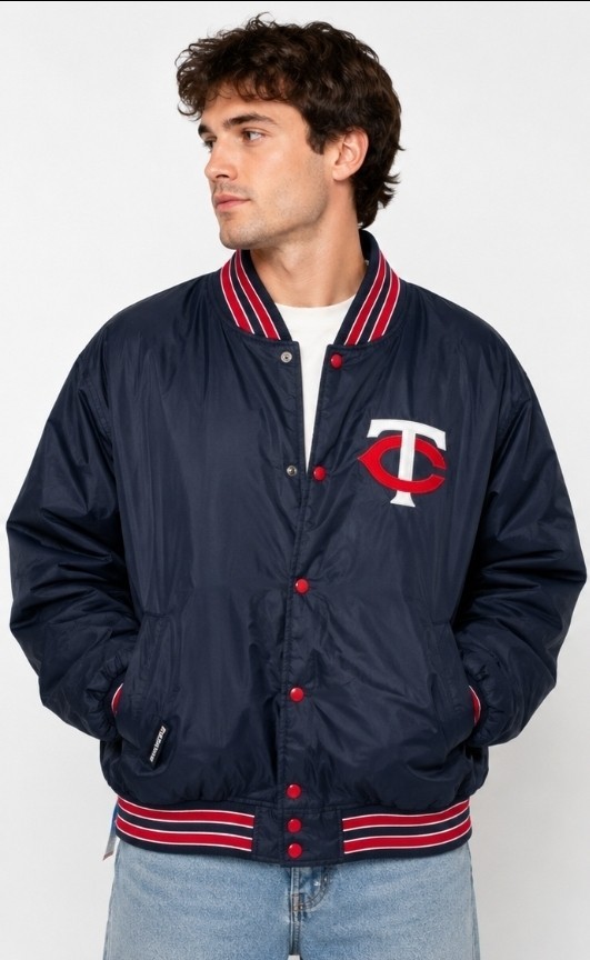 VTG Holloway Minnesota Twins Satin Quilted Varsity Jacket NWT Large L300 VTG Holloway Minnesota Twins Satin Quilted Varsity Jacket NWT Large L300