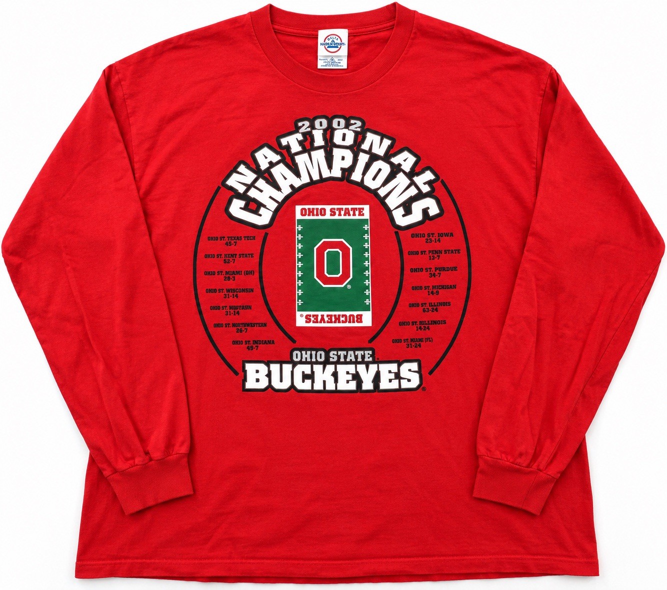 Ohio State Buckeyes T Shirt XL 2002 National Champions New Vintage Long Sleeve Ohio State Buckeyes T Shirt XL 2002 National Champions New Vintage Long Sleeve