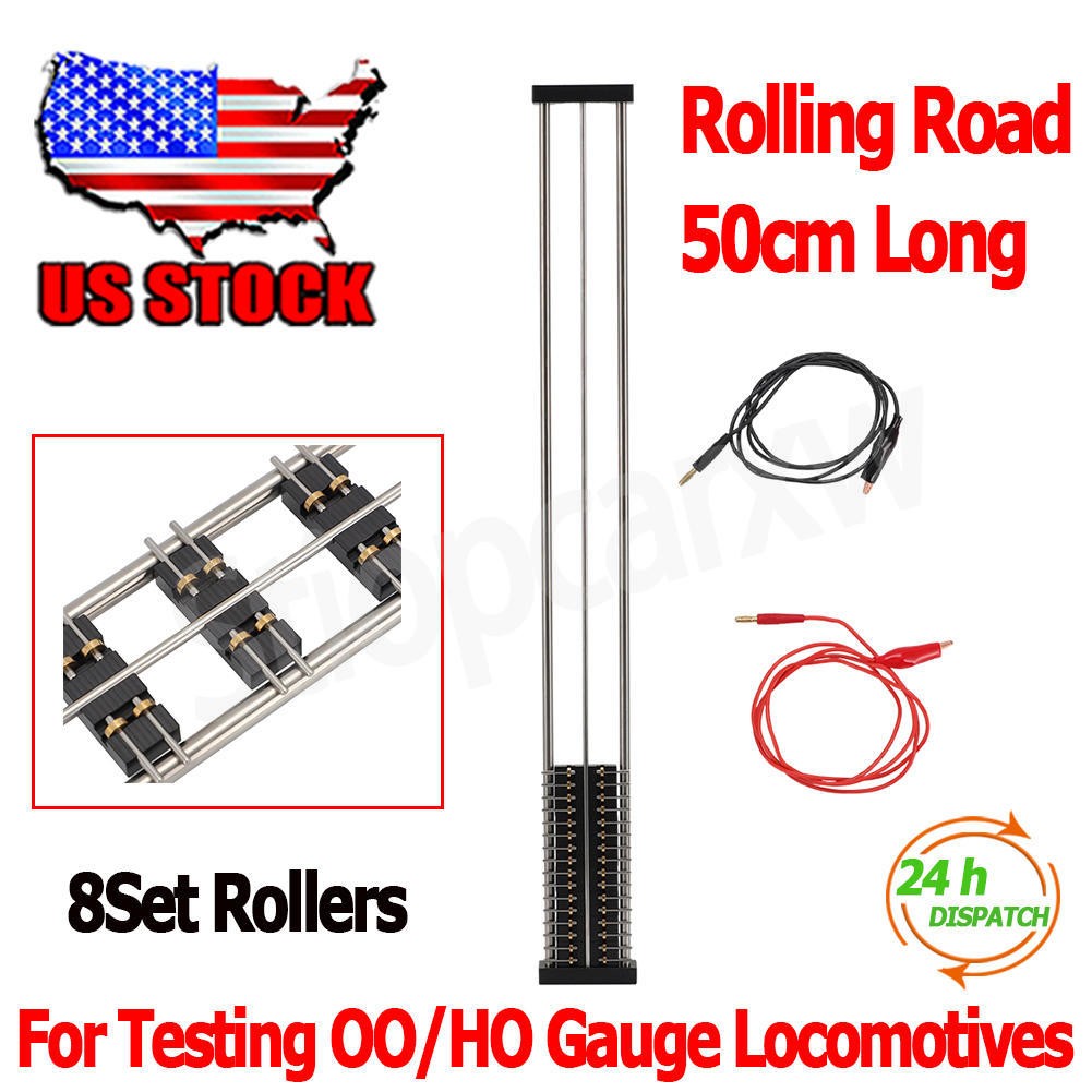 For OO / HO Gauge Locomotives Rolling Road (8 Rollers) 1:87 Scale 50cm Long