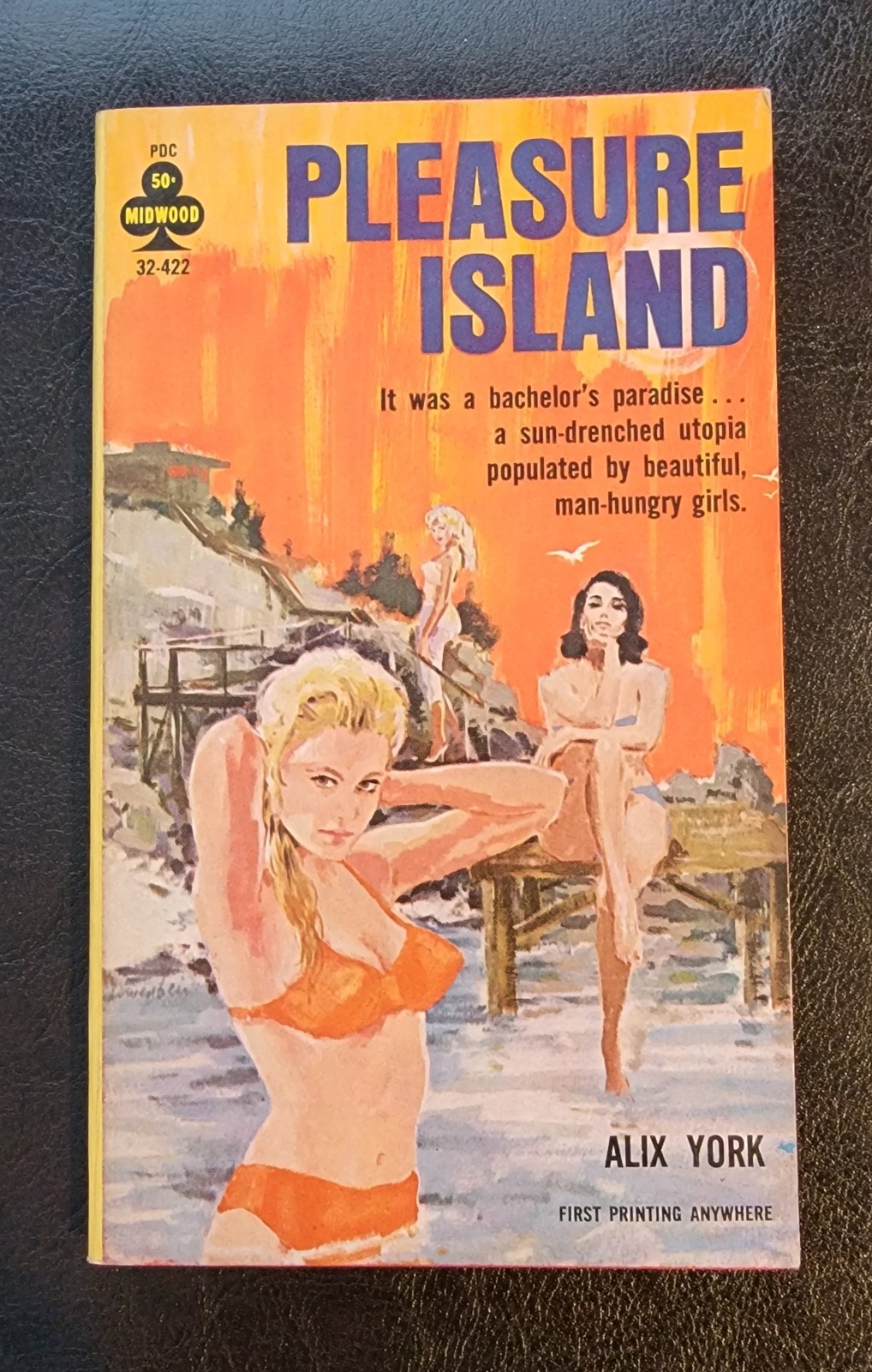 Pleasure Island Alix York Midwood 32-422 1st Ed 1964 Vintage Sleaze GGA RARE