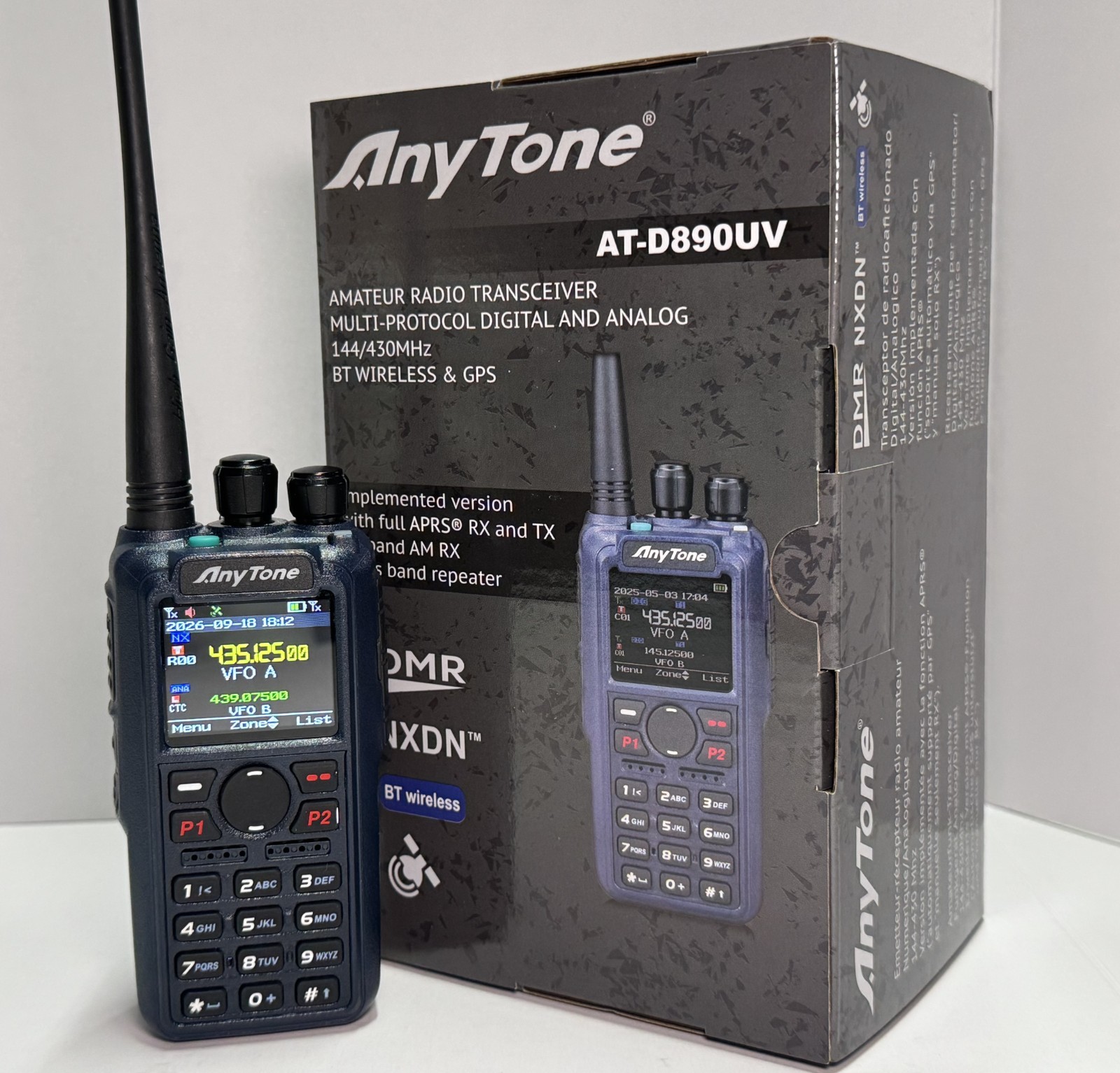 AnyTone AT-D890UV multi digital mode Two Way Radio with GPS Bluetooth US Seller