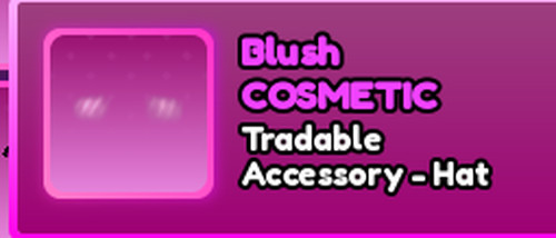 world zero roblox RARE blush cosmetic