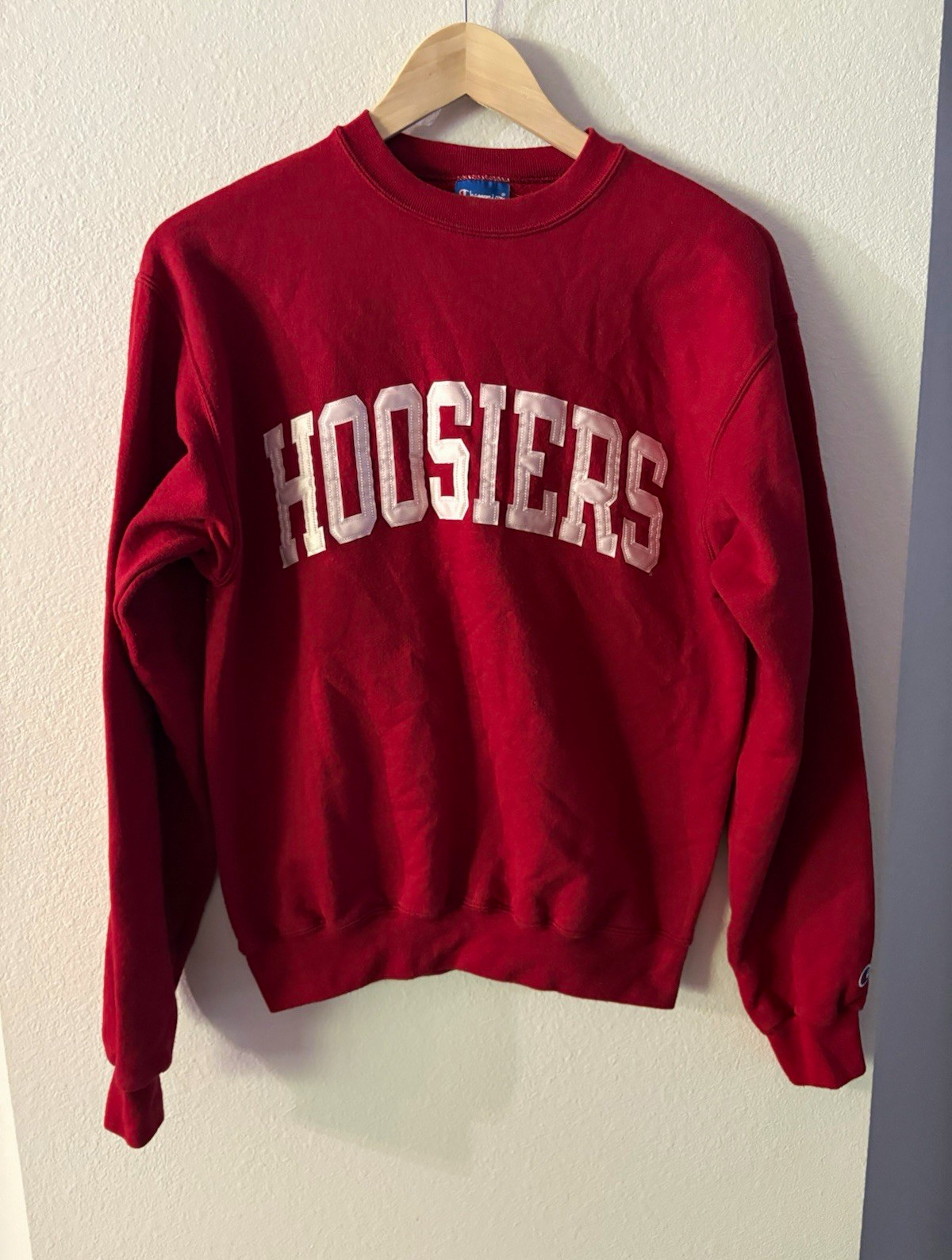 Vintage Indiana Hoosiers Hoosiers Red Crewneck Sweatshirt Pullover  S