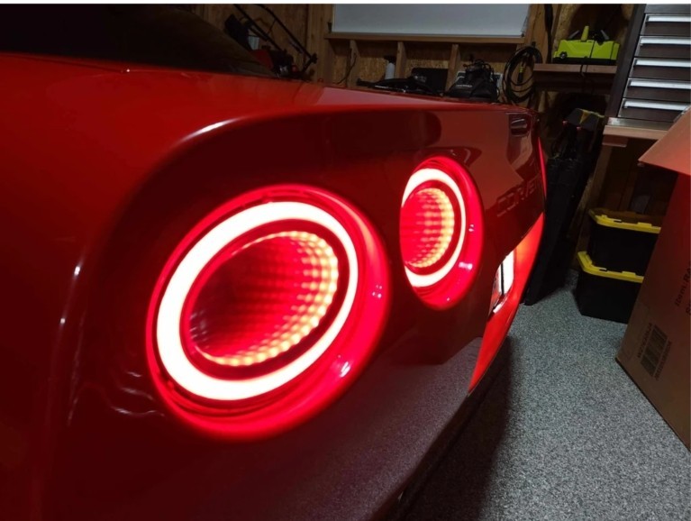 1997-2004 C5 Corvette InfiRai LED Tail Lights RED Infinity Mirror Tunnel