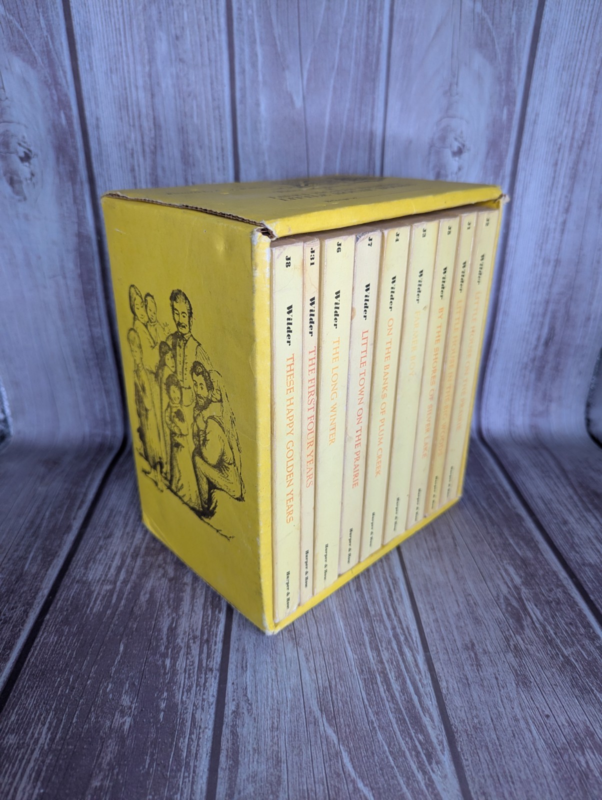 Little House On The Prairie Box Set Complete Series 9 Books Yellow 1971 Vintage