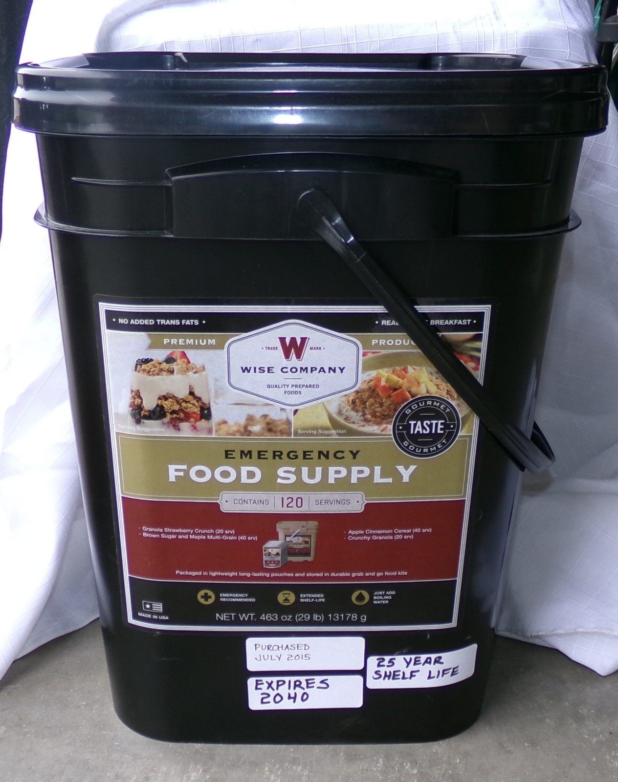 Wise Company Emergency Food Supply 120 Servings Gourmet New Sealed Good to 2040 Wise Company Emergency Food Supply 120 Servings Gourmet New Sealed Good to 2040