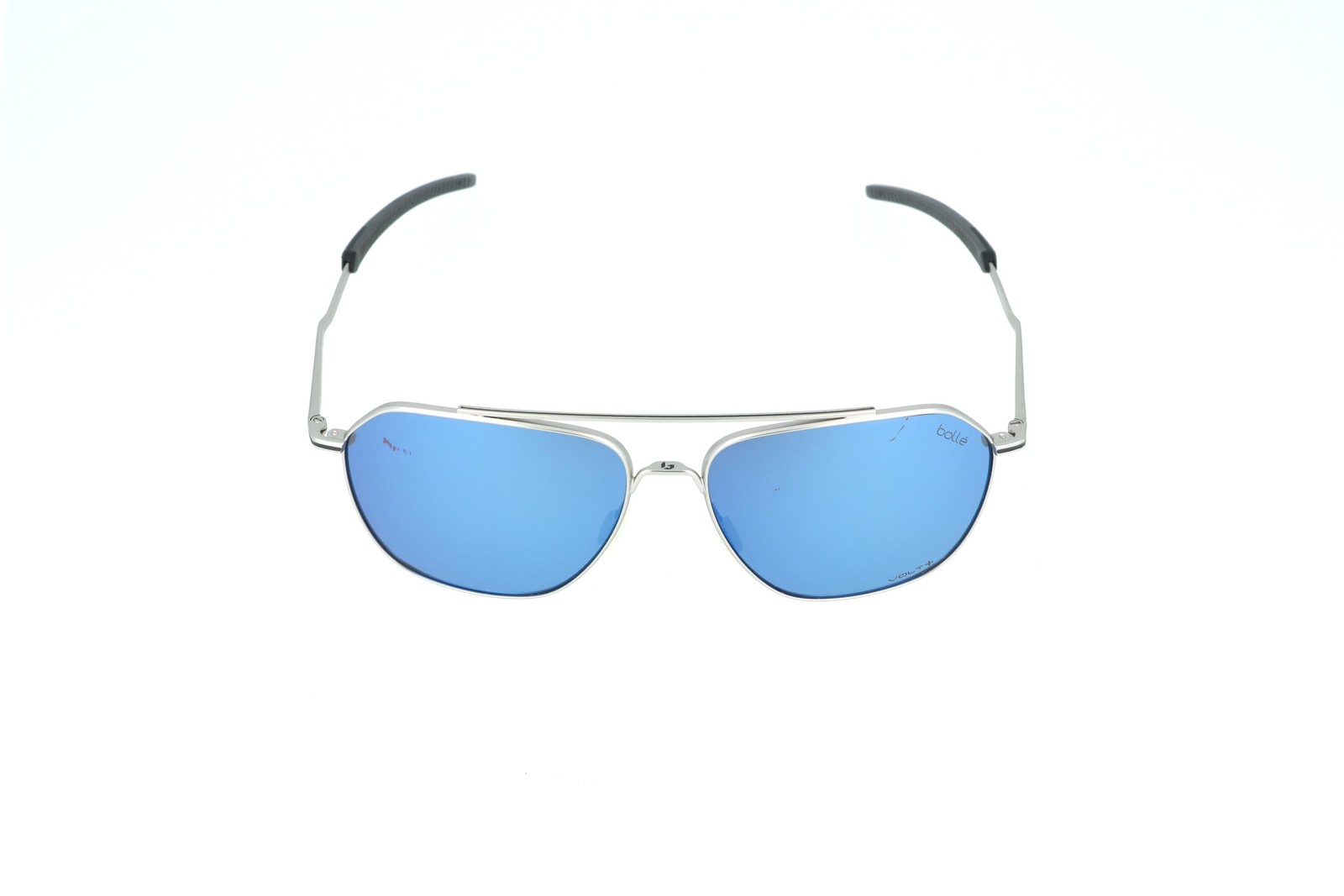 Bolle Source Silver Matte Volt+ Offshore Polarized Sunglasses Scratched Lens