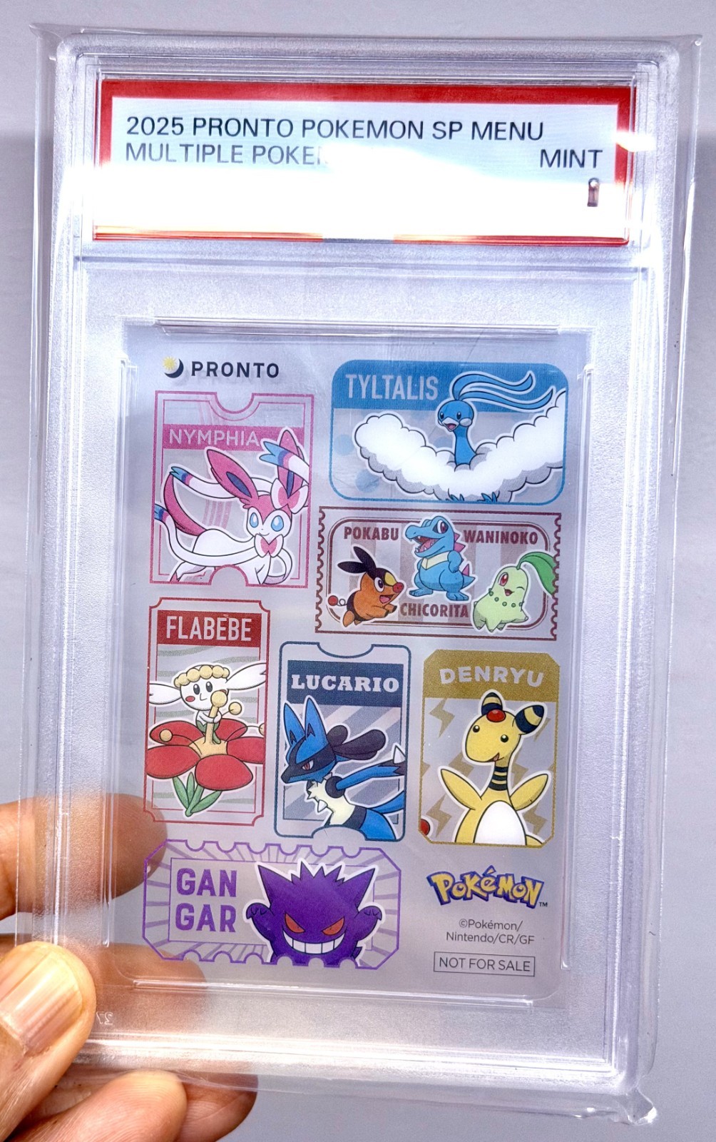 POP 10 Pronto Pokemon clear card PSA9 Sylveon Gengar Denryu Lucario Tyltalis