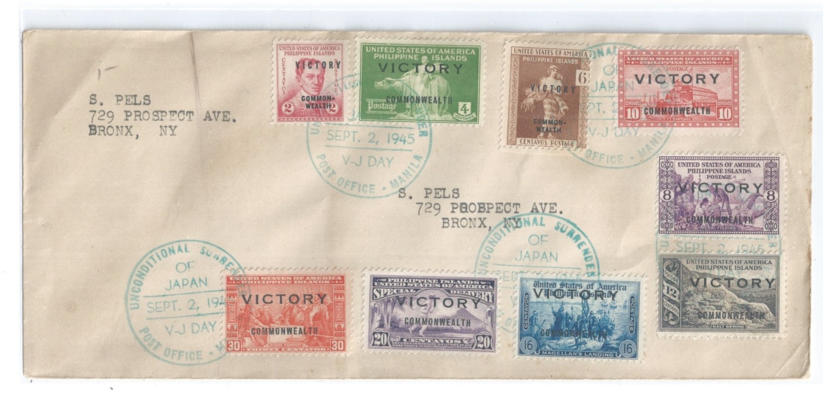 SEPT  2 1945 Unconditional Surrender of Japan Sept 2 1945 Philippines VICTORY