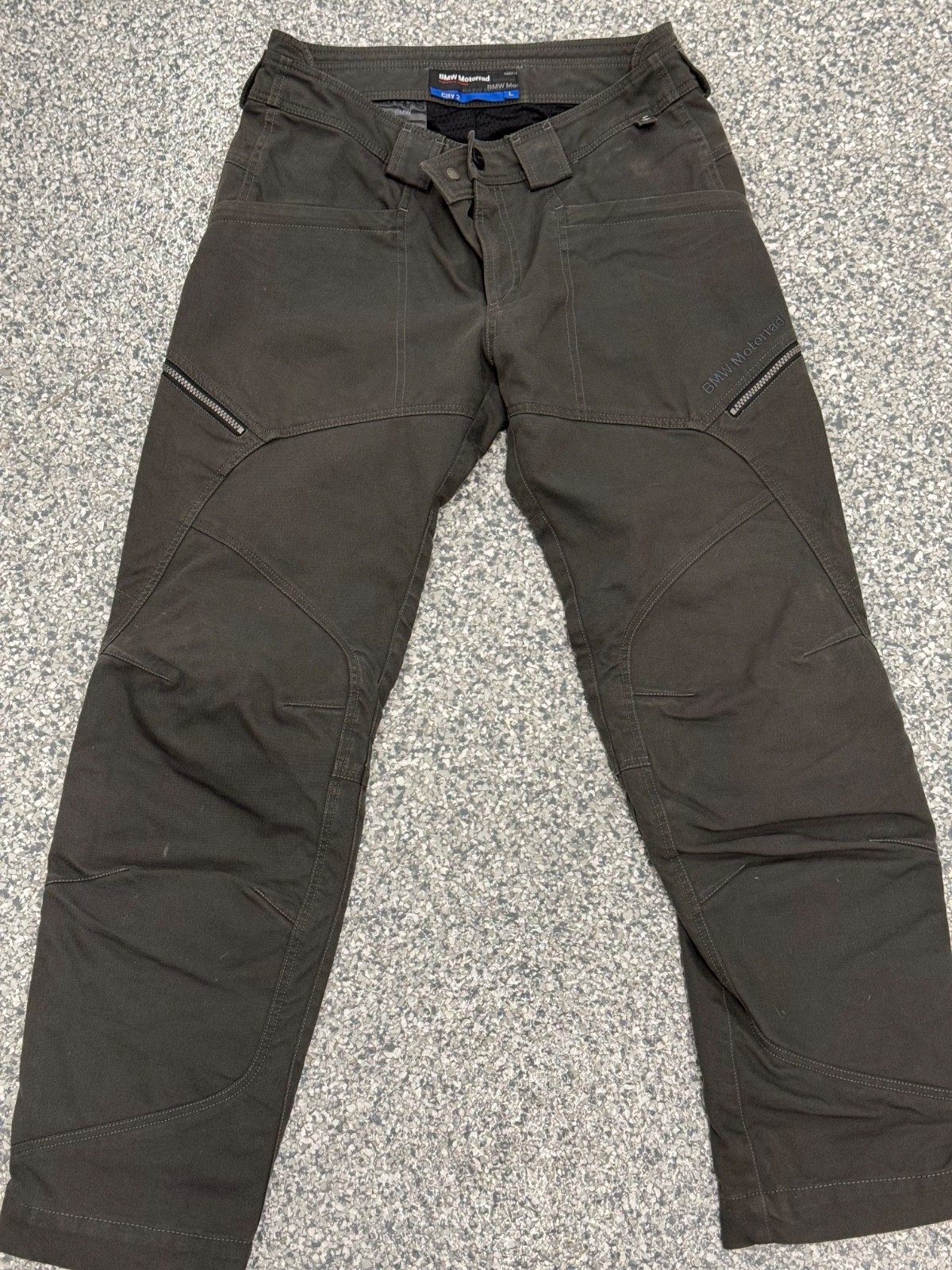 BMW Motorrad City 2 Motorcycle Riding Pants Men's Large L Cordura Touring Gray