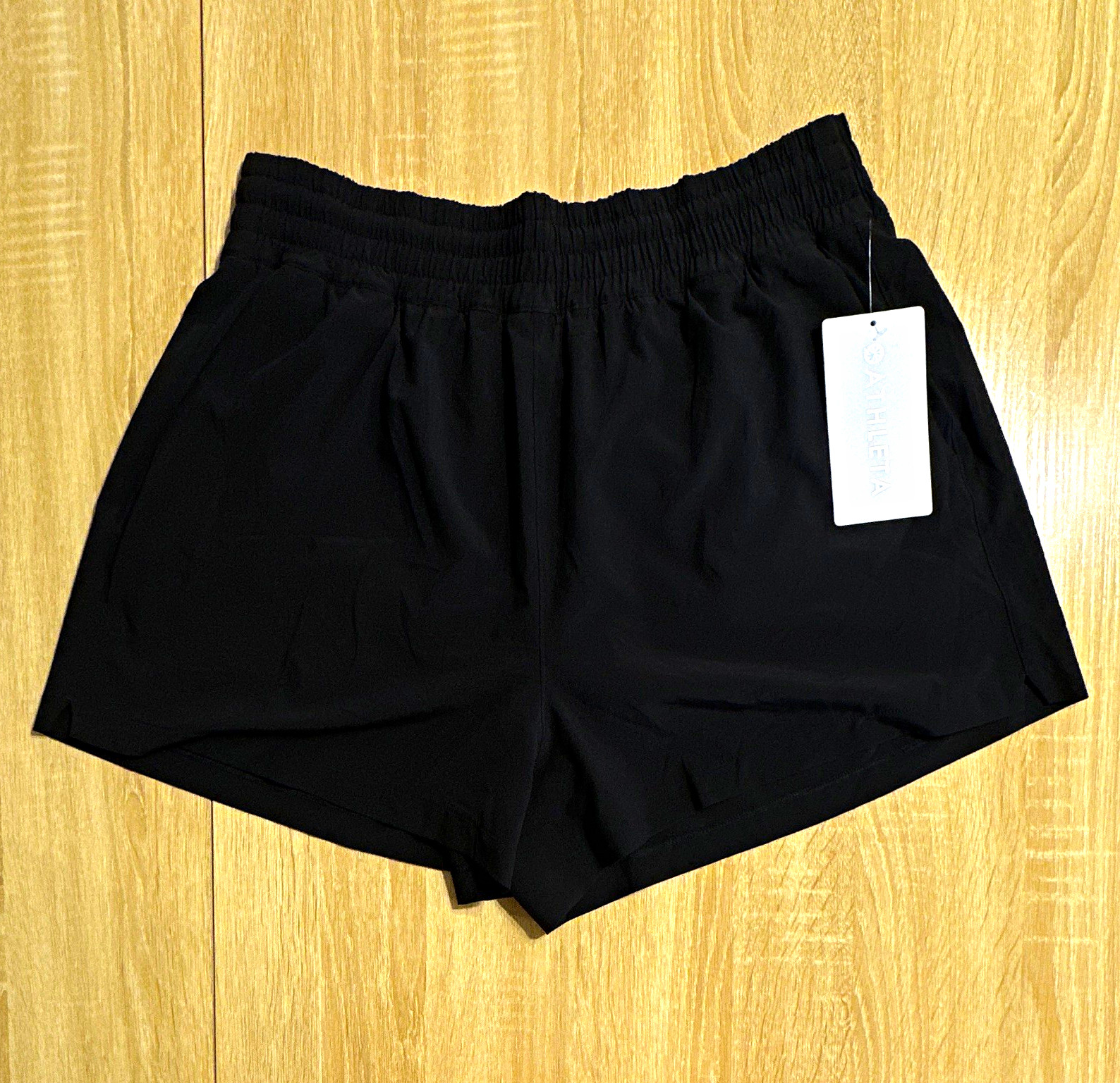 Athleta Hit Your Stride High Rise Run Short Women’s Black Quick Dry Stretch M