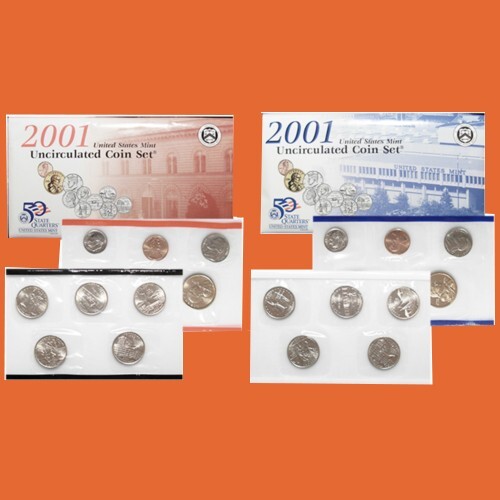 2001 U.S. Mint Set ~ 22 Coins ~ P & D ~ Uncirculated Government Packaging OGP
