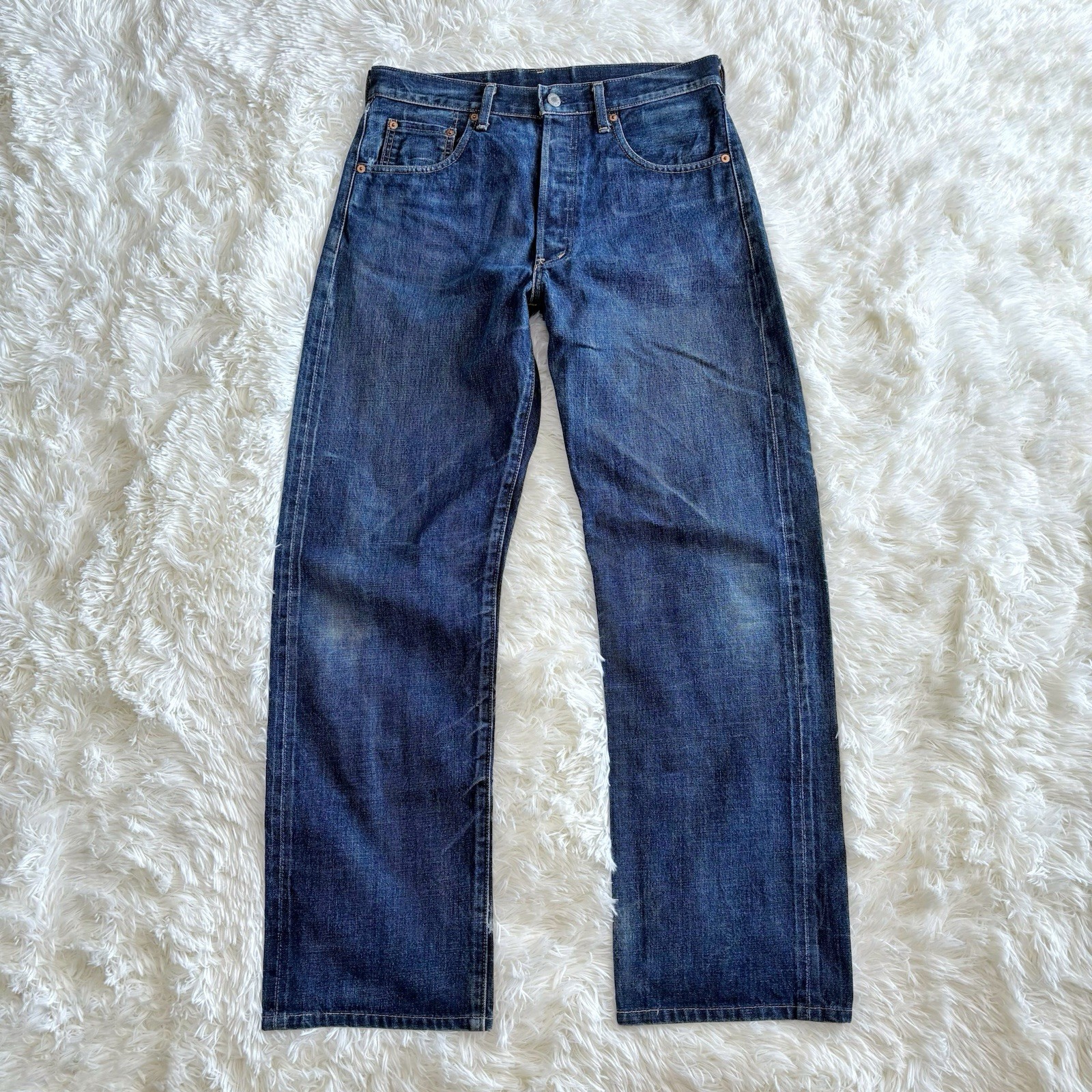 Vtg 90s Levi\'s 503B XX Selvedge Denim Jeans Japan Made Big E W33 Faded