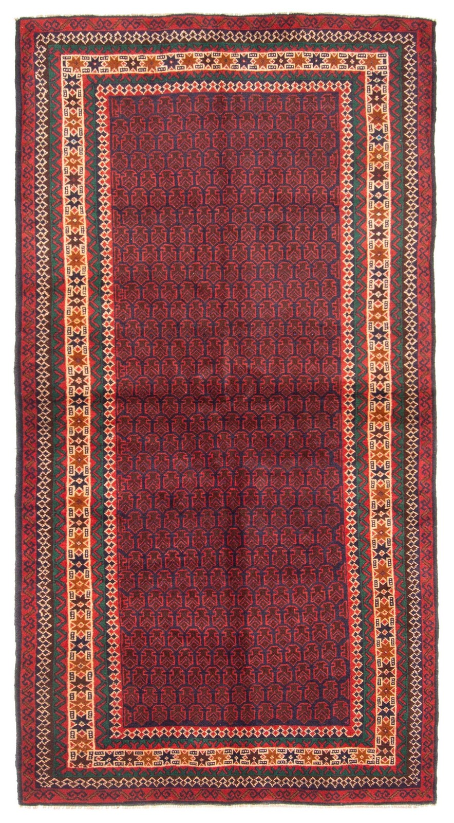 Vintage Hand-Knotted Area Rug 3\'6\
