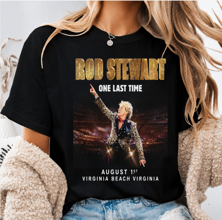 Rod Stewart One Last Time Tour 2026 Dates T-Shirt Black S-5XL