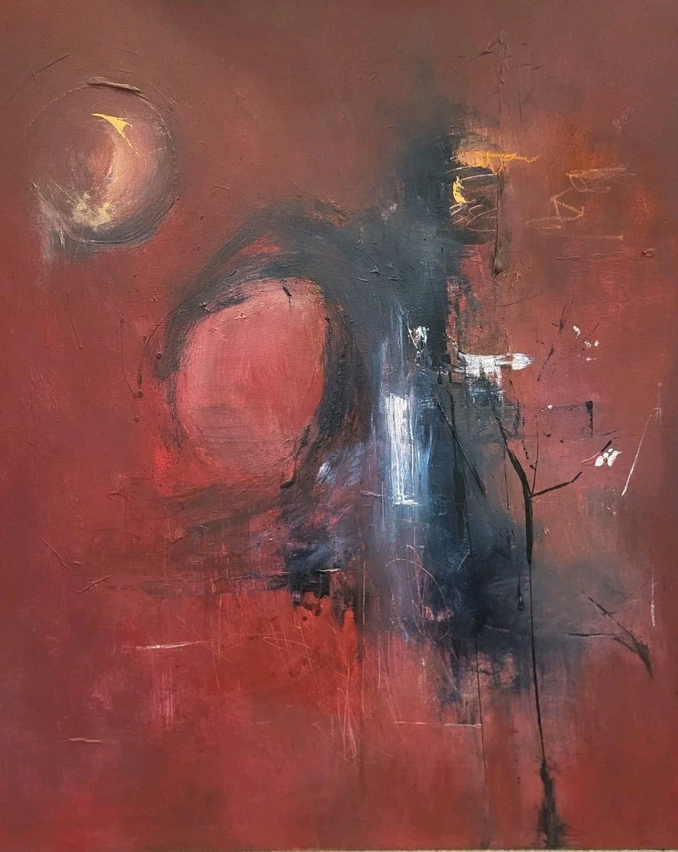 HALLOW\'S EVE original Abstract Horror Eerie Bloody Original Art Acrylic On... HALLOW\'S EVE original Abstract Horror Eerie Bloody Original Art Acrylic On...