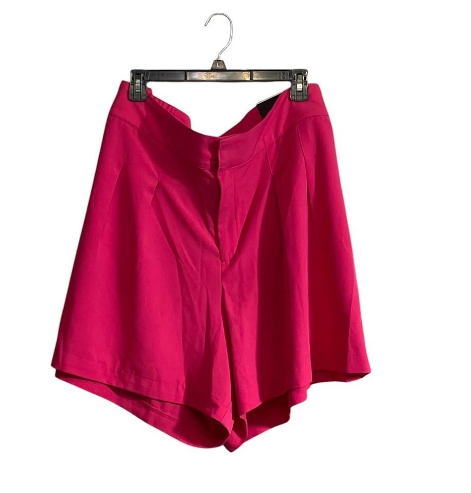 NWT Torrid Sz 26 Pink Peacock Wide Leg Studio Crepe Pleated Shorts NWT Torrid Sz 26 Pink Peacock Wide Leg Studio Crepe Pleated Shorts