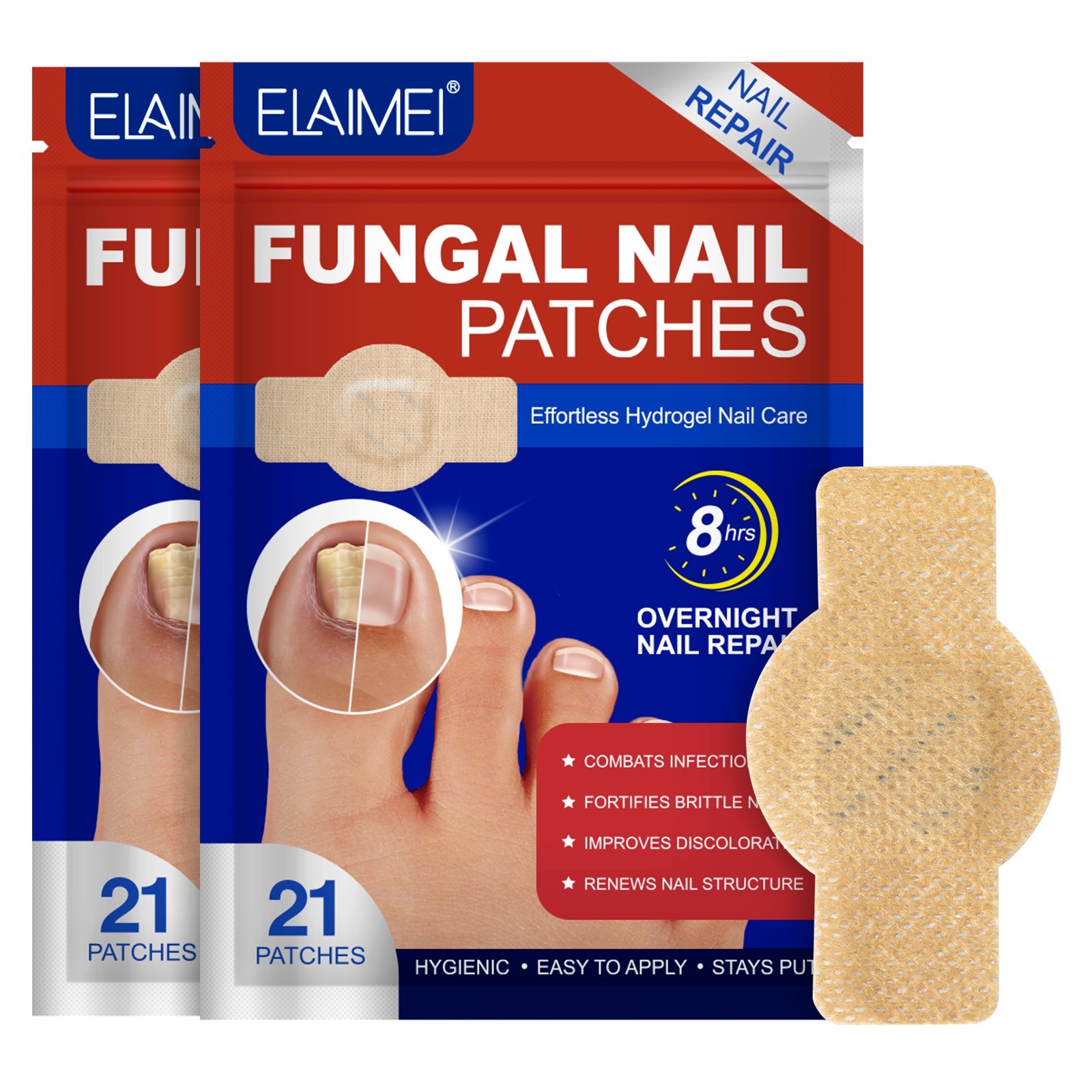 42 Pcs Fungal Nail Patches Extra Strength Toenail Fungus Treatment Overnight