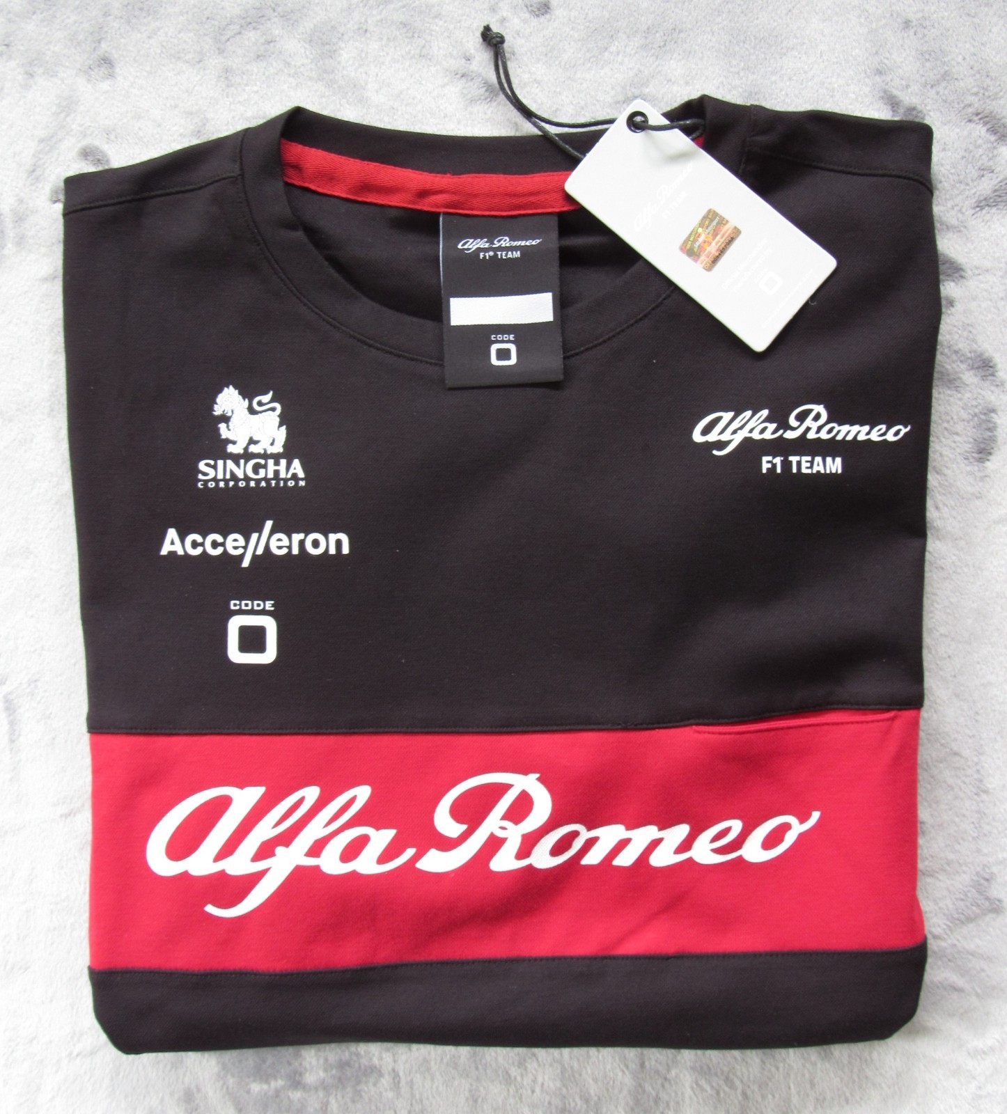 CODE-ZERO Alfa Romeo F1  Stretchy Premium Team  T-Shirt Sauber  NWT Size L