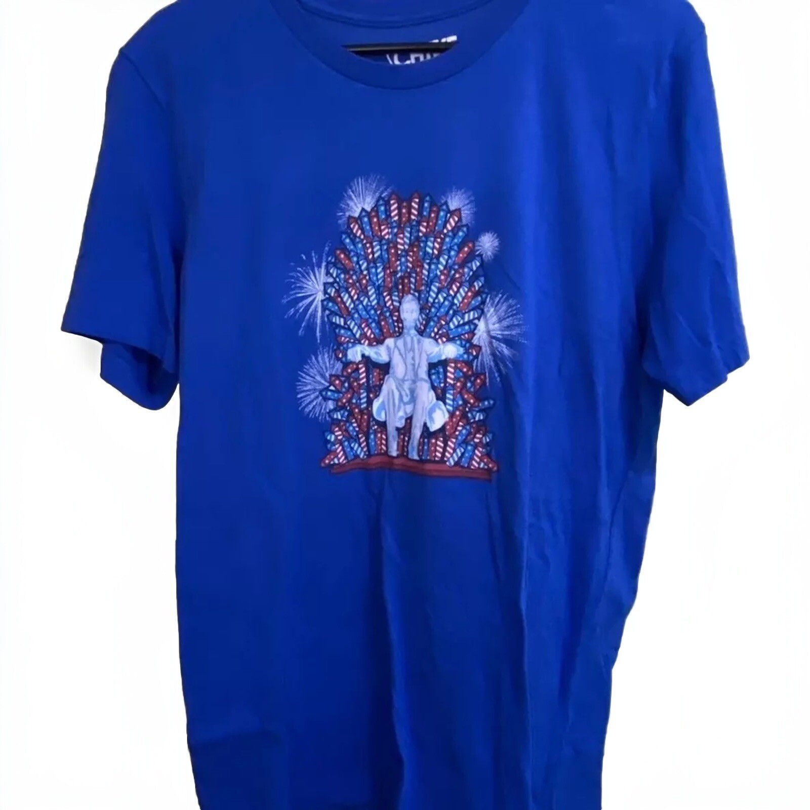 The Chive 4th of July Fireworks Abaraham Lincoln T-shirt Blue Men\'s Size Large.