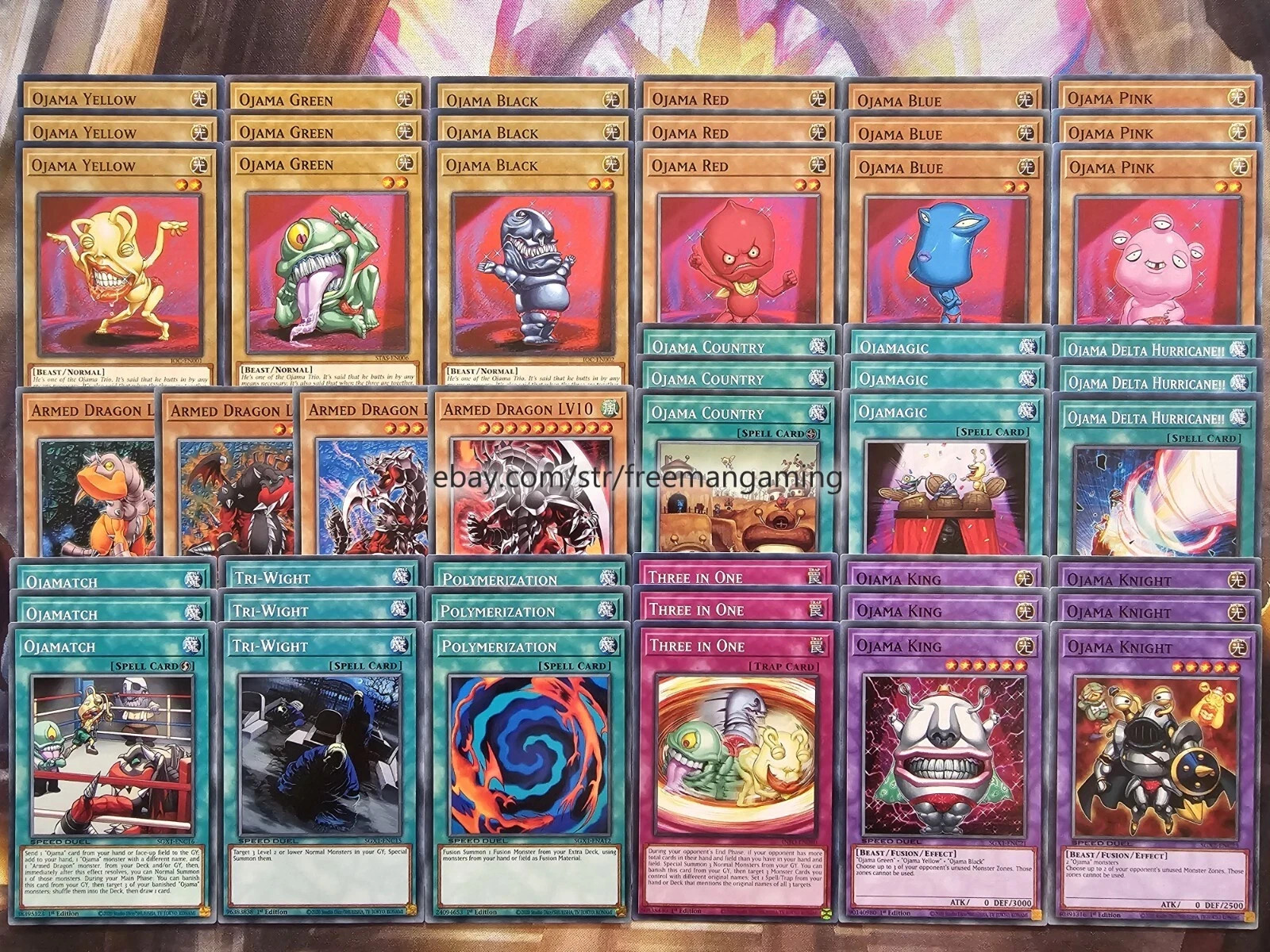 Yugioh Competitive Deluxe Ojama Deck 49 Cards Armed Dragon King **HOT** + Bonus