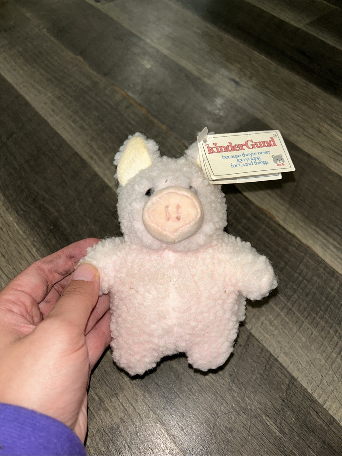Vintage Gund Pink Pig Stuffed Plush Non-Working Squeaker