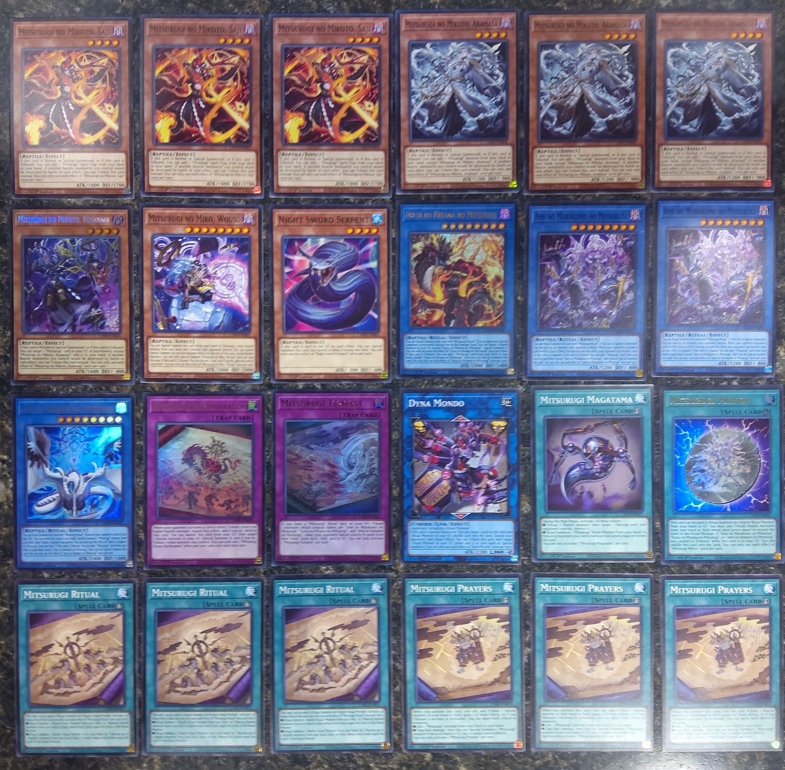 Mitsurugi DECK CORE Ame No Murakumo No Habakiri Ritual Prayers Kusanagi YUGIOH