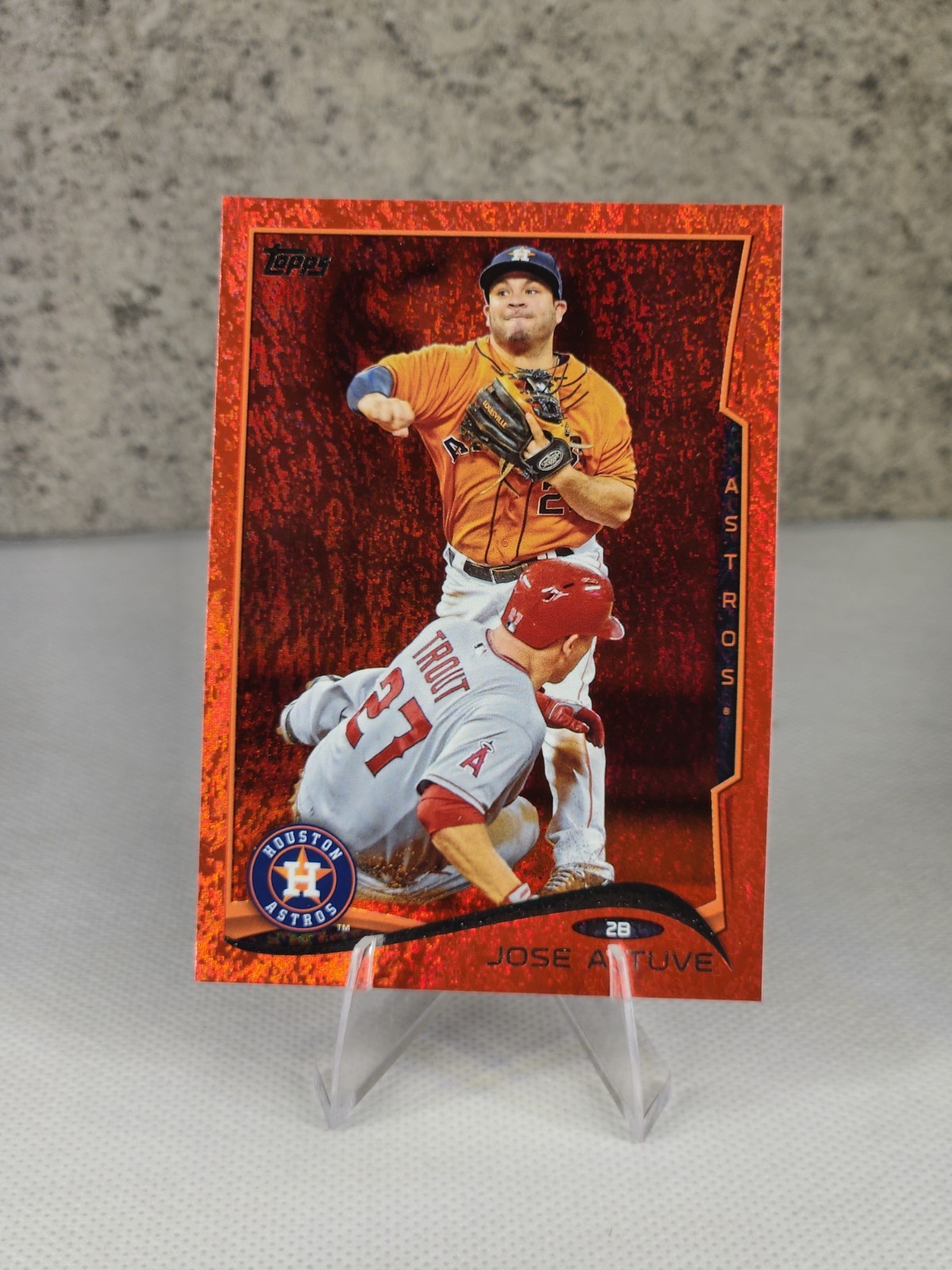 2014 Topps - Mike Trout, Jose Altuve #210 Red Hot Foil 2014 Topps - Mike Trout, Jose Altuve #210 Red Hot Foil