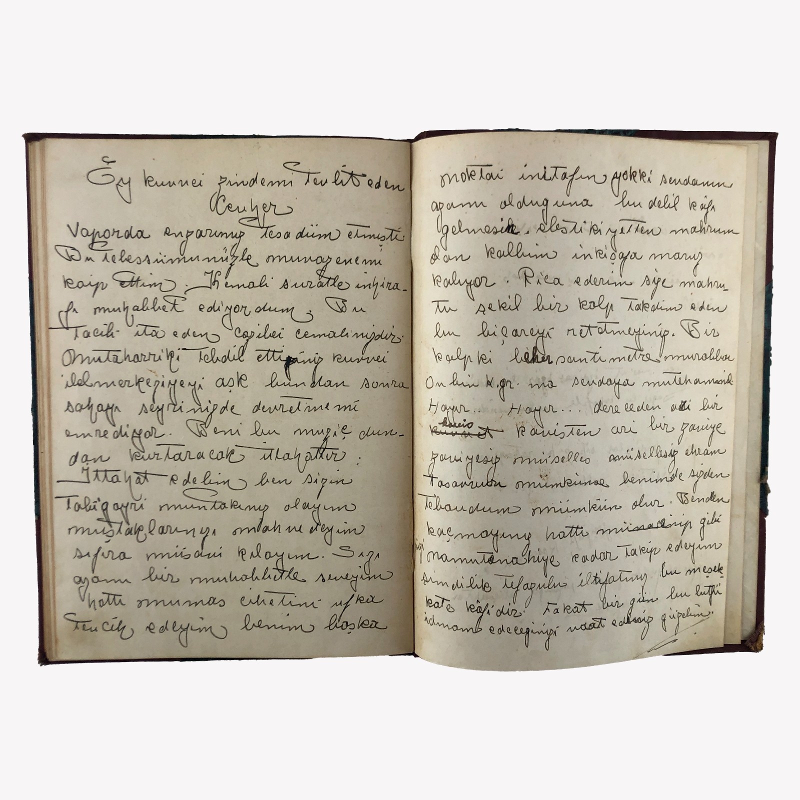 C19th Antique Turkey Turkish Manuscript Handwriting Famous Poetry Poems Book
