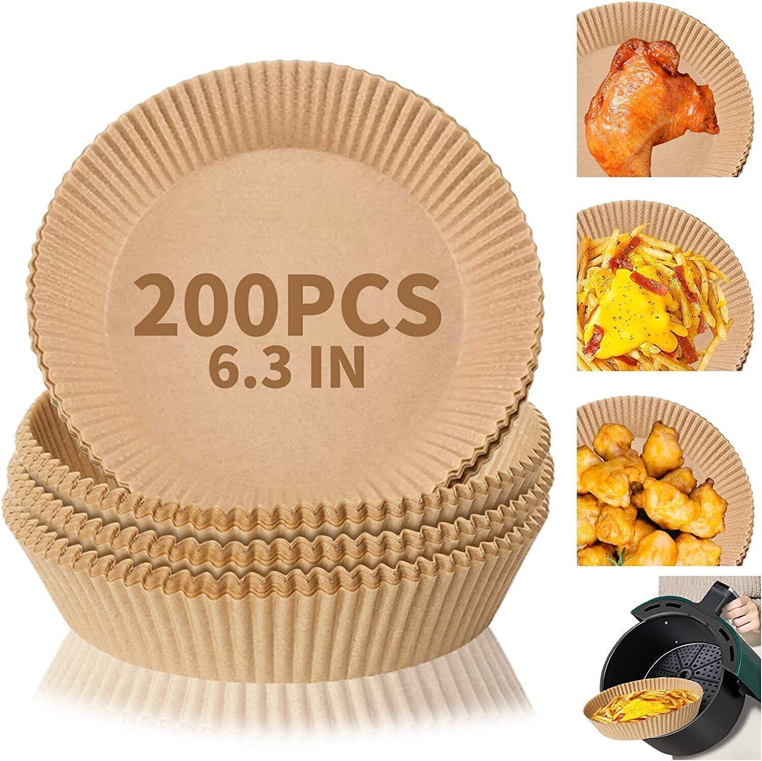 400PCS Air Fryer Disposable Paper Liners, 6.3In Round Air Fryer Parchment Paper 400PCS Air Fryer Disposable Paper Liners, 6.3In Round Air Fryer Parchment Paper
