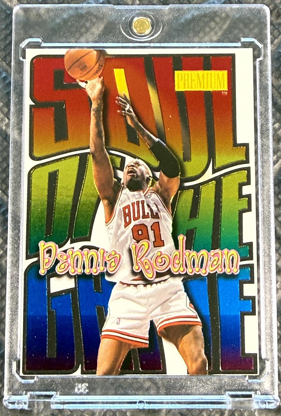 1998-99 SkyBox Premium #5 SG Dennis Rodman Soul of the Game Excellent Shape
