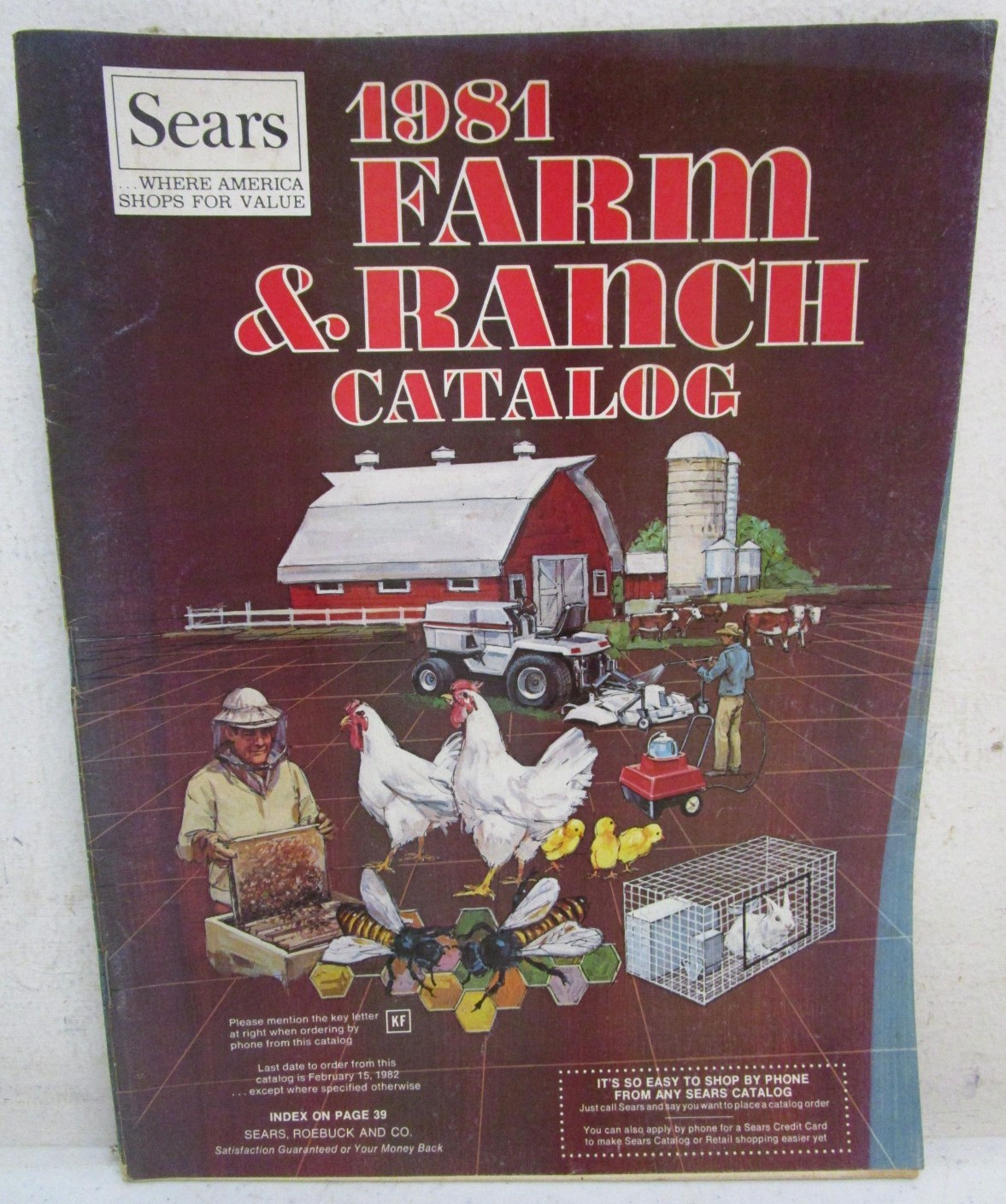 1981 VINTAGE 1980's SEARS FARM & RANCH 63 PG CATALOG