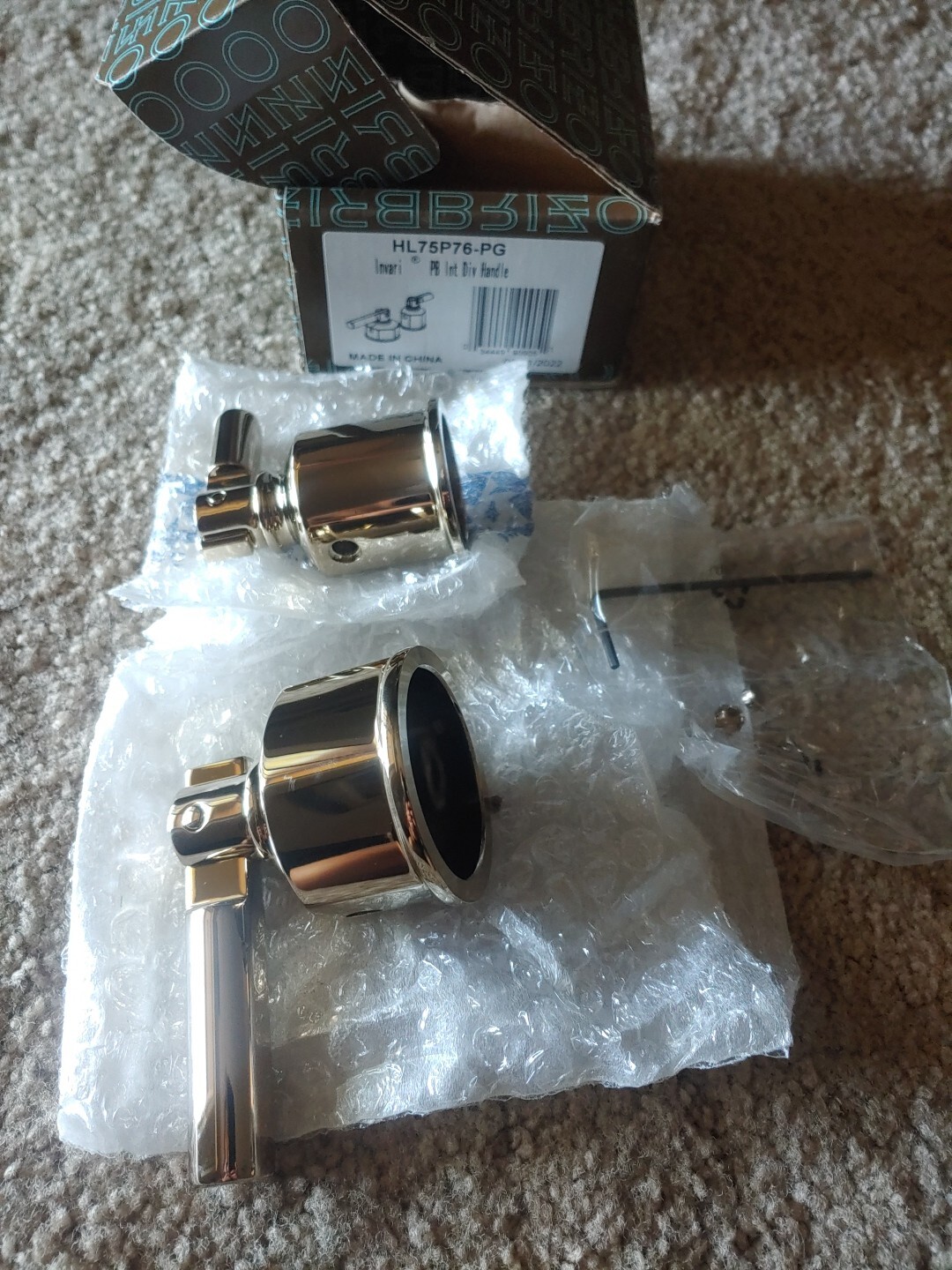 Brizo Invari - Pressure Balance Valve w/ Diverter Trim Handle Kit HL75P76-PG