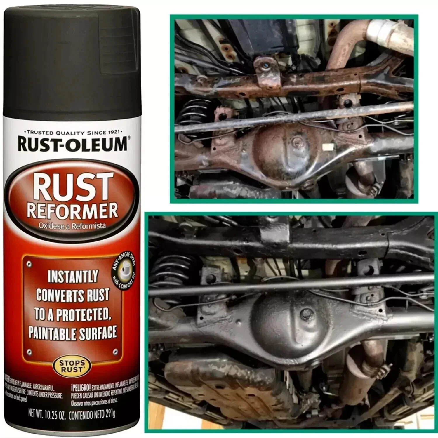 Rust-Oleum Stops Rust Converter Rust Reformer Spray Flat Black Finish 10.25 oz Rust-Oleum Stops Rust Converter Rust Reformer Spray Flat Black Finish 10.25 oz