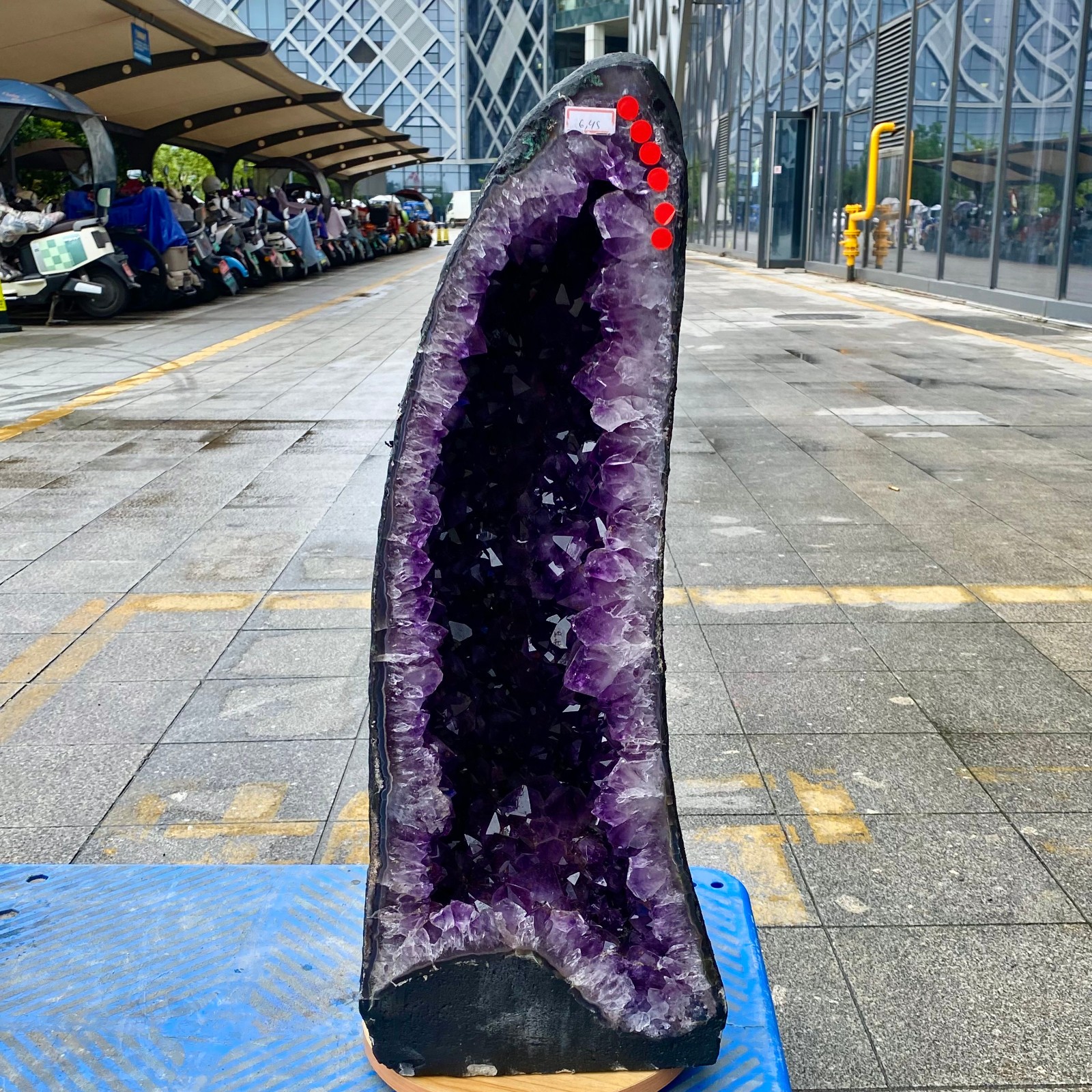 79.3LB  Natural Amethyst Geode Quartz Crystal Cluster Cathedral Energy healing