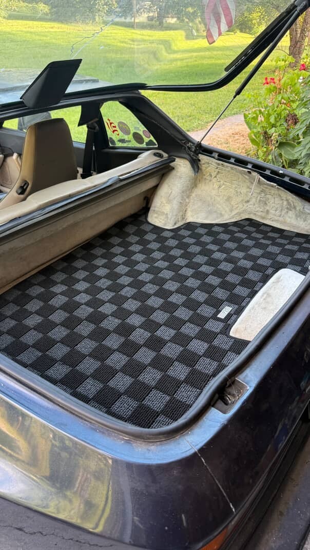 P2M for Porsche 944 1982-91 Coupe Rear Trunk Carpet Mat Checkered Dark Grey P2M for Porsche 944 1982-91 Coupe Rear Trunk Carpet Mat Checkered Dark Grey