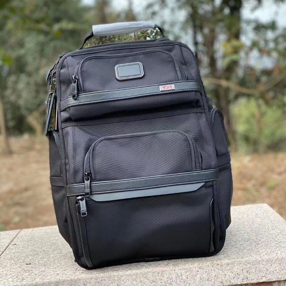 TUMI ALPHA 3 Brief Pack Backpack Black Nylon Business Travel Sports Bag 2603578D